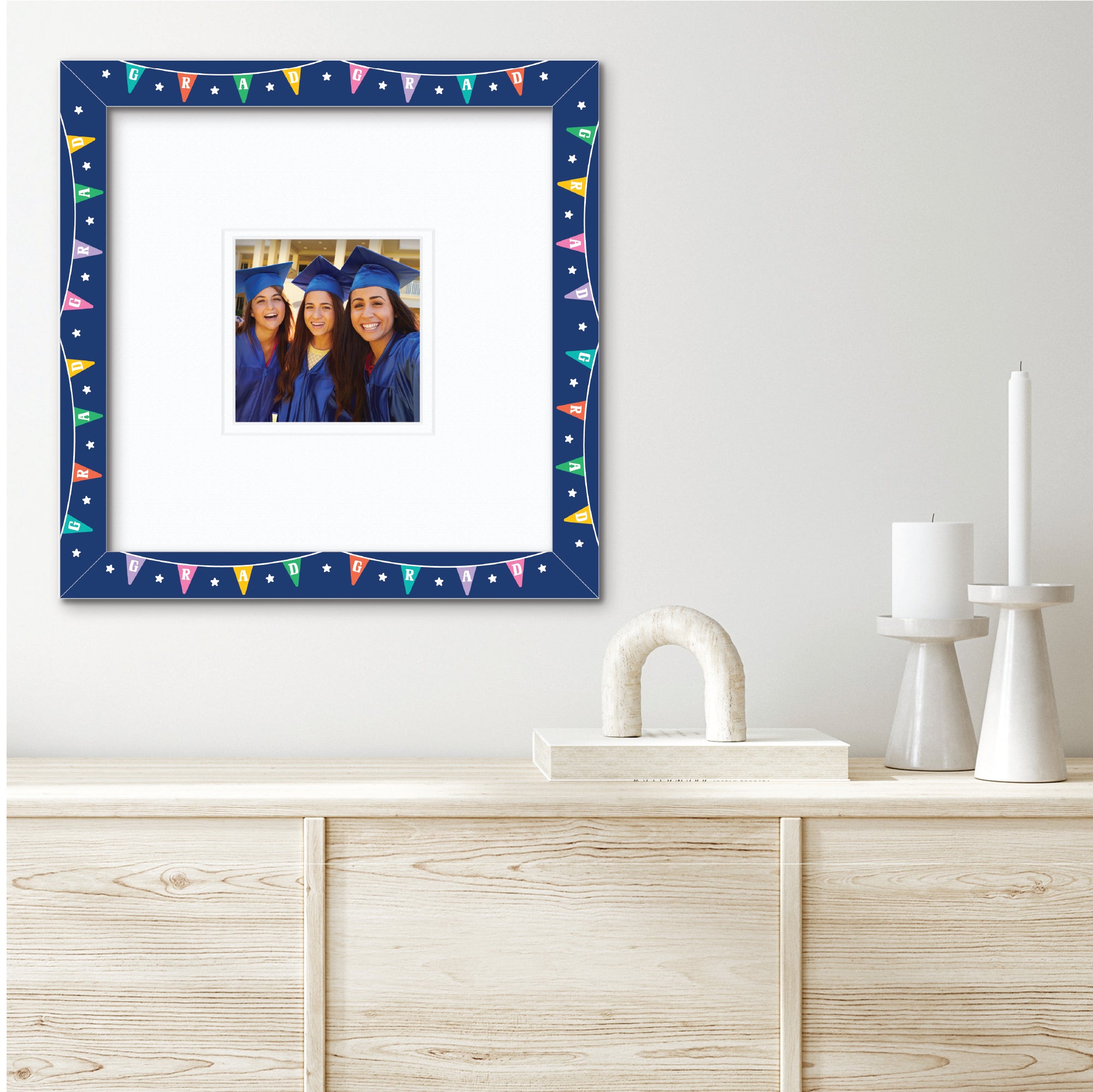 ColorBloom Moments™ - Multi-Color Grads - 12"x12" 1-5"x5" Opening Wall Frame