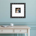 ColorBloom Moments™ - Black & White Floral - 12"x12" 1-5"x5" Opening Wall Frame