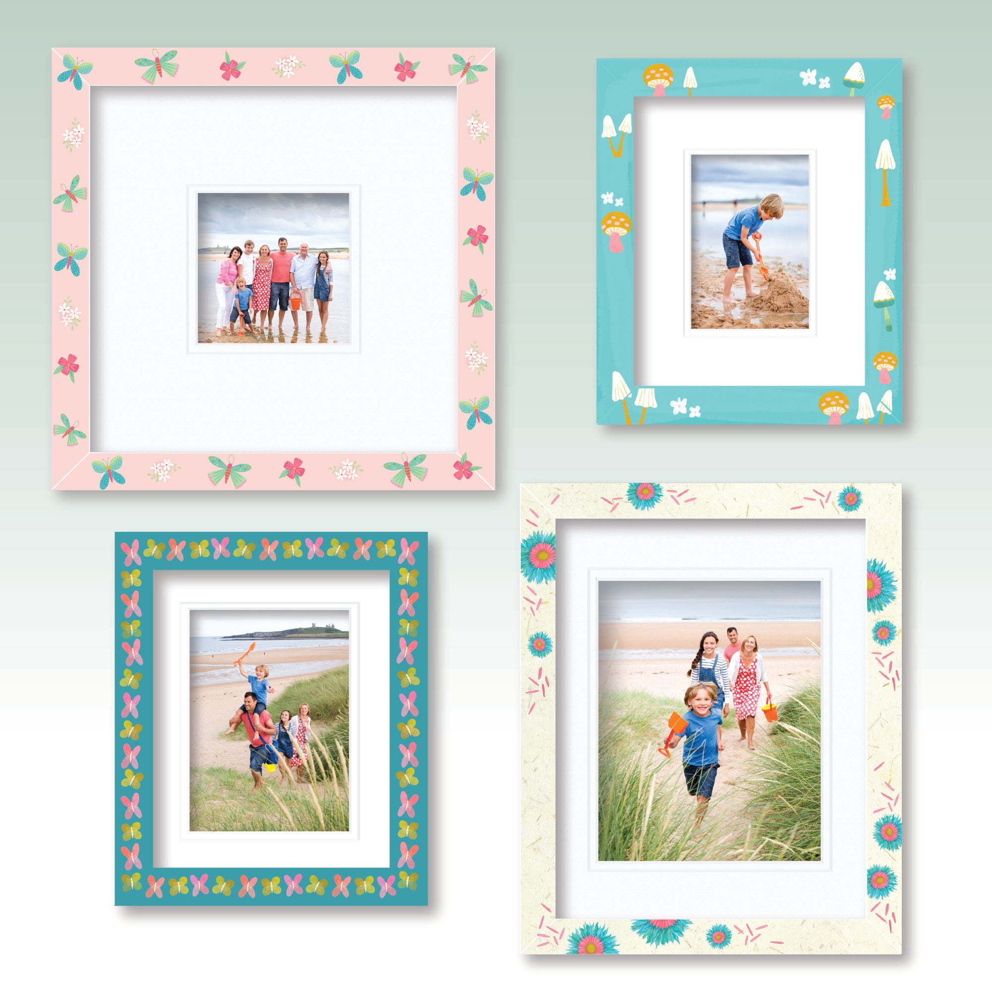 ColorBloom Moments™ - Blooming Butterflies - Set Easel Back/Wall Frame
