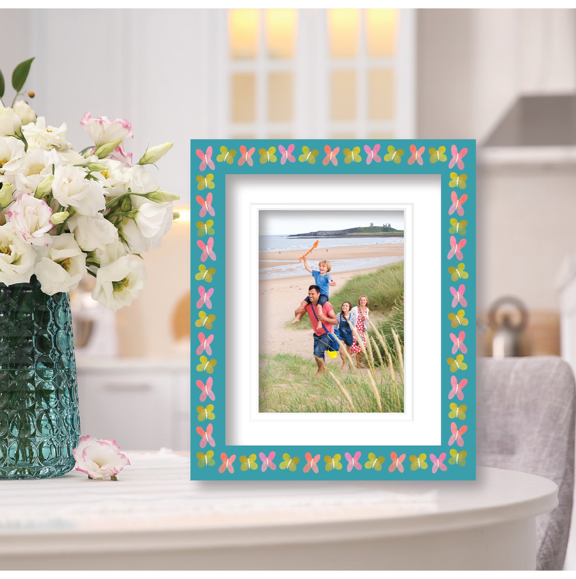 ColorBloom Moments™ - Blooming Butterflies - 8"x10" 1-5"x7" Opening Easel Back/Wall Frame