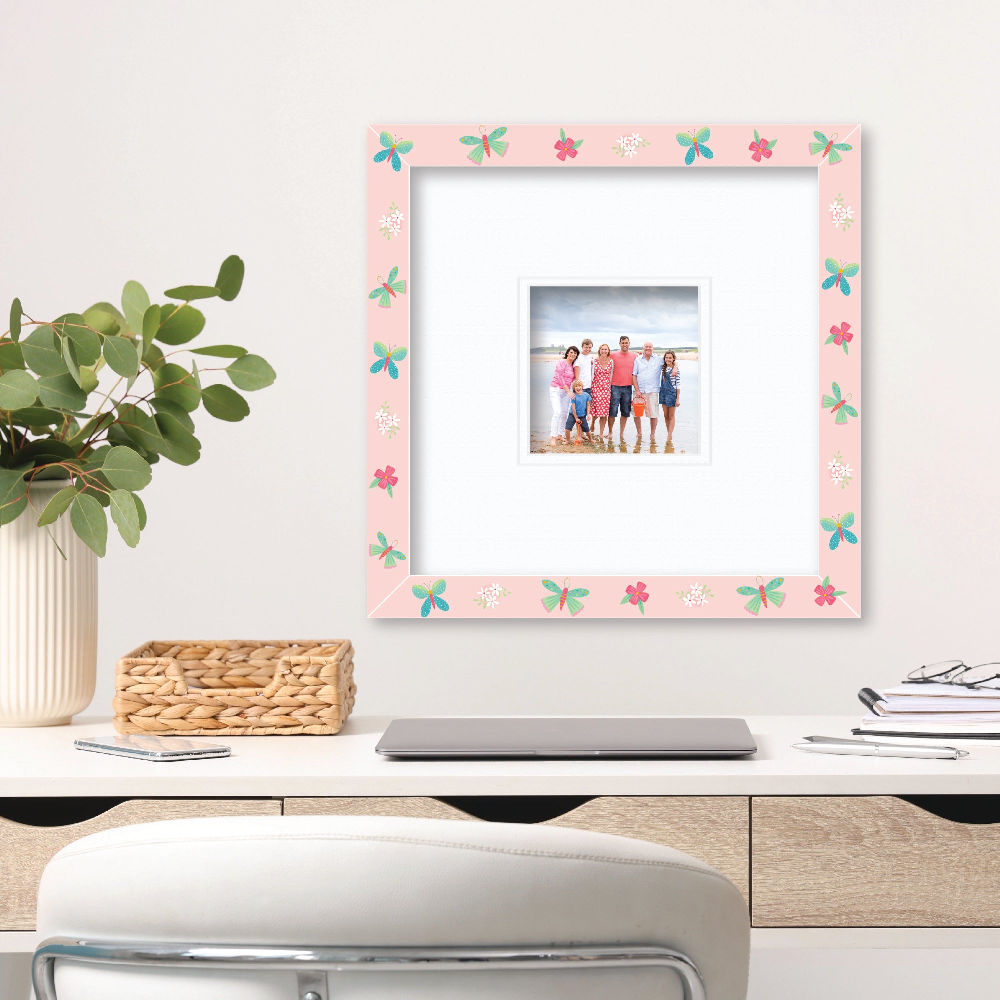 ColorBloom Moments™ - Blooming Butterflies - 12"x12" 1-5"x5" Opening Wall Frame