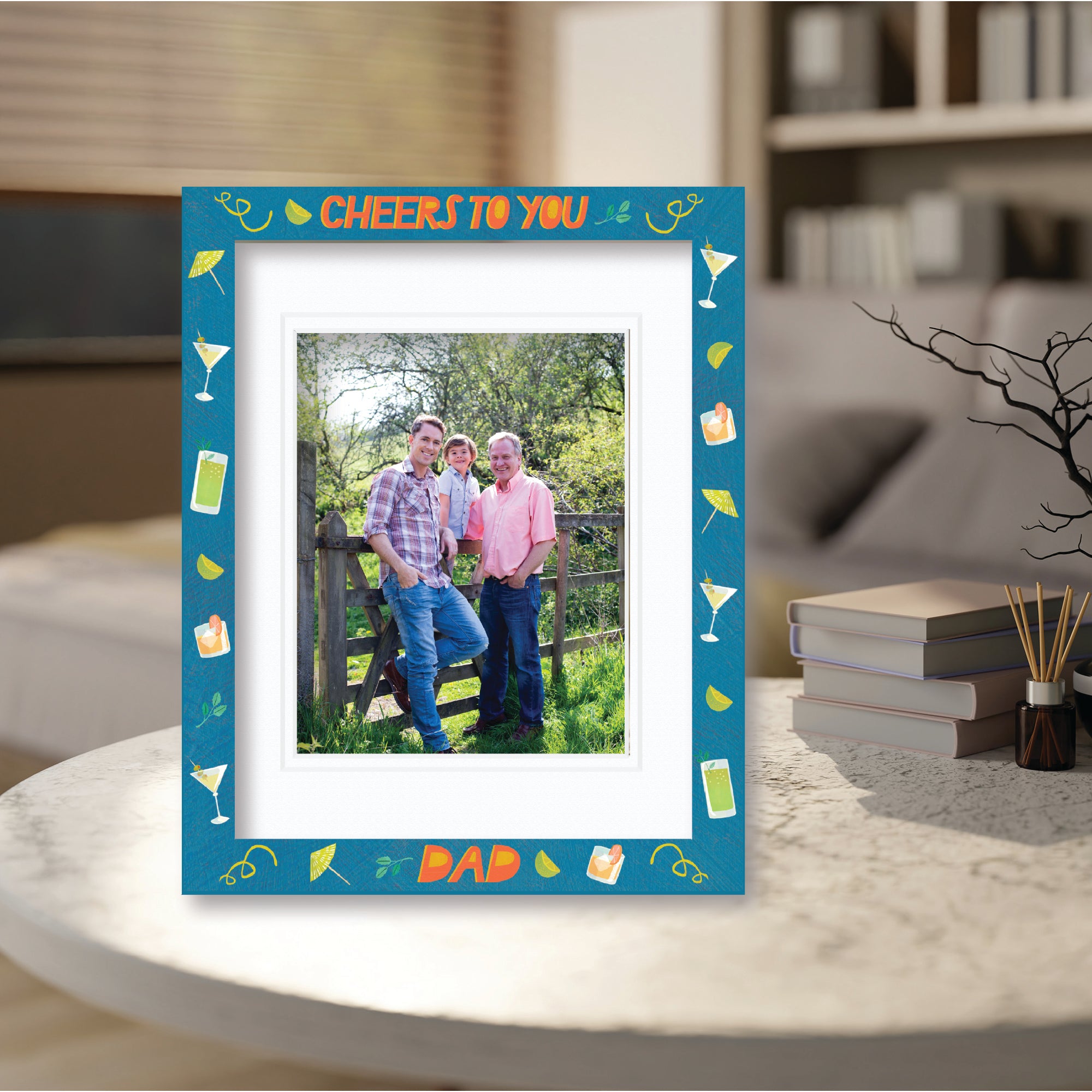 ColorBloom Moments™ - Dads Lounge - 11"x14" 1-8"x10" Opening Easel Back/Wall Frame