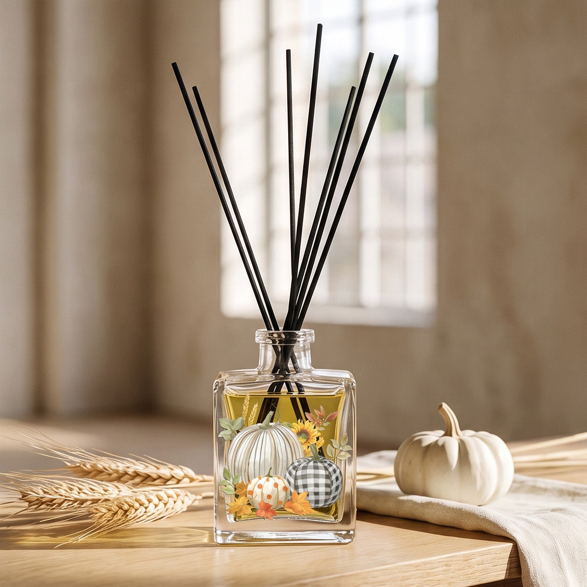 Harvest Batch - White Pumpkin and Vanilla 5oz Oil Reed Diffuser Set