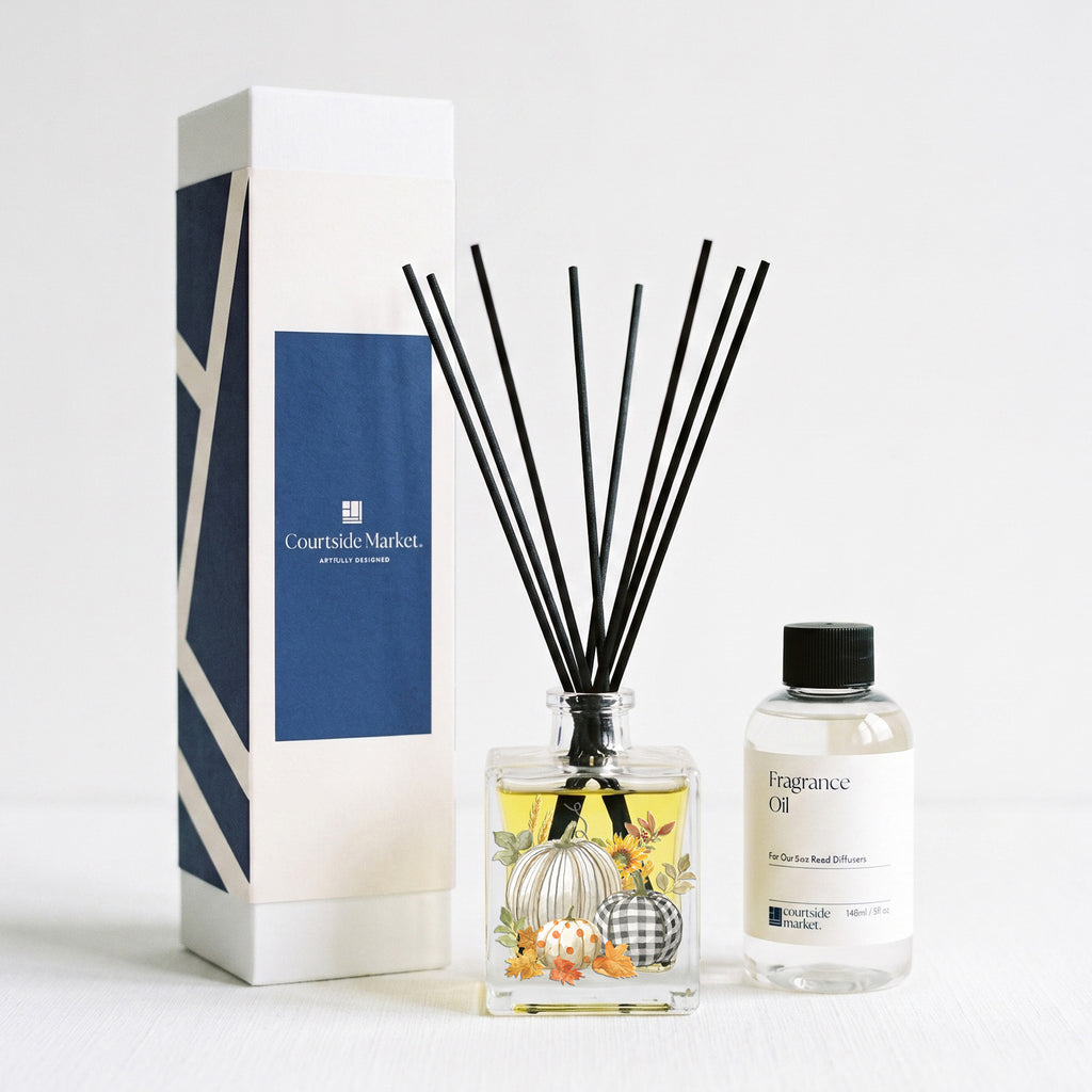 Harvest Batch - White Pumpkin and Vanilla 5oz Oil Reed Diffuser Set