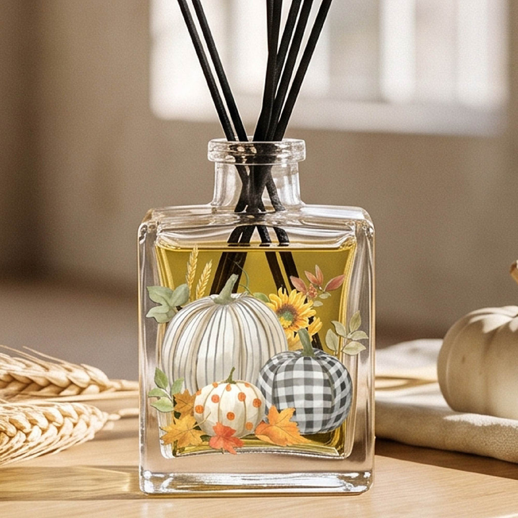 Harvest Batch - White Pumpkin and Vanilla 5oz Oil Reed Diffuser Set