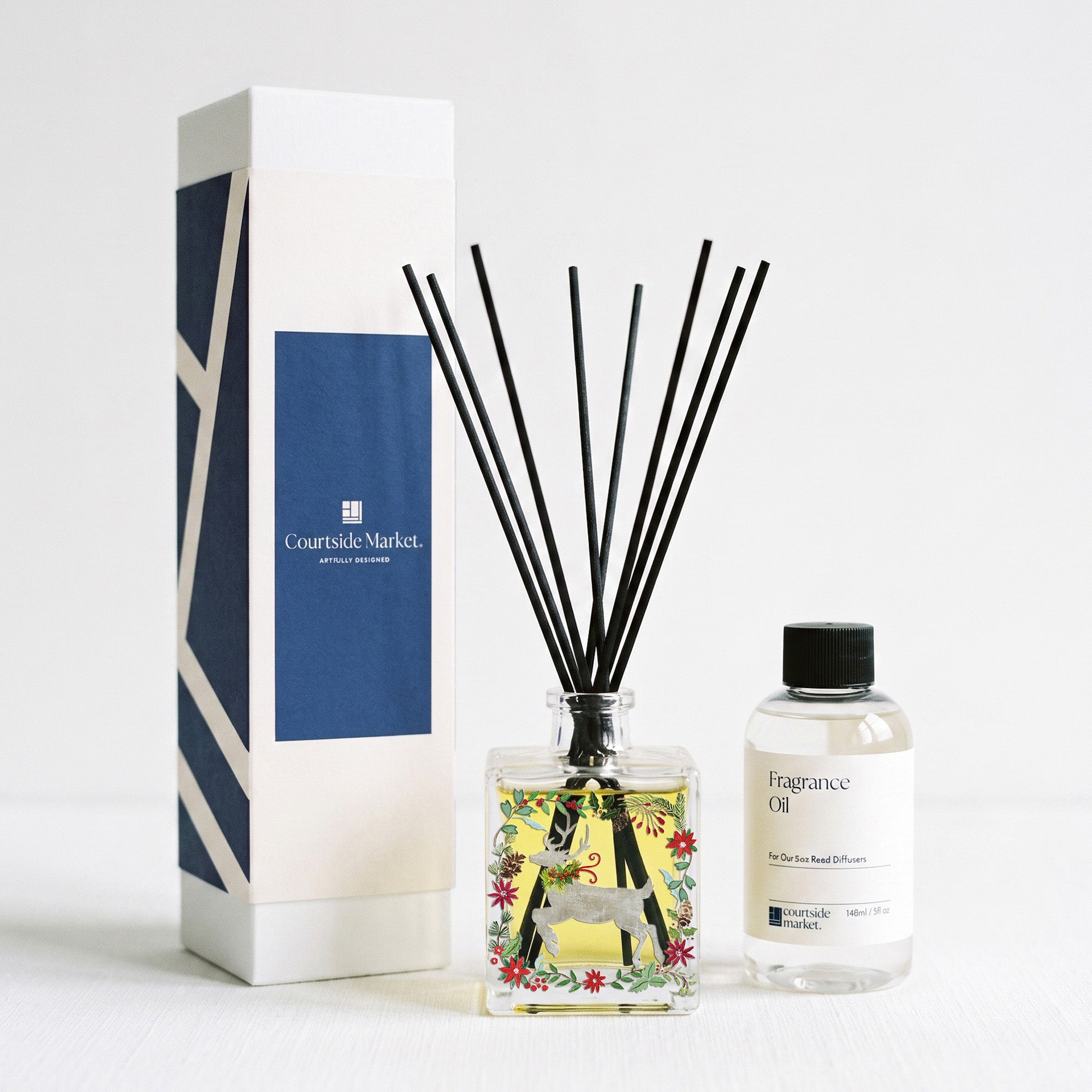 Reindeer Magic - Balsam Fir & Cranberry 5oz Oil Reed Diffuser Set