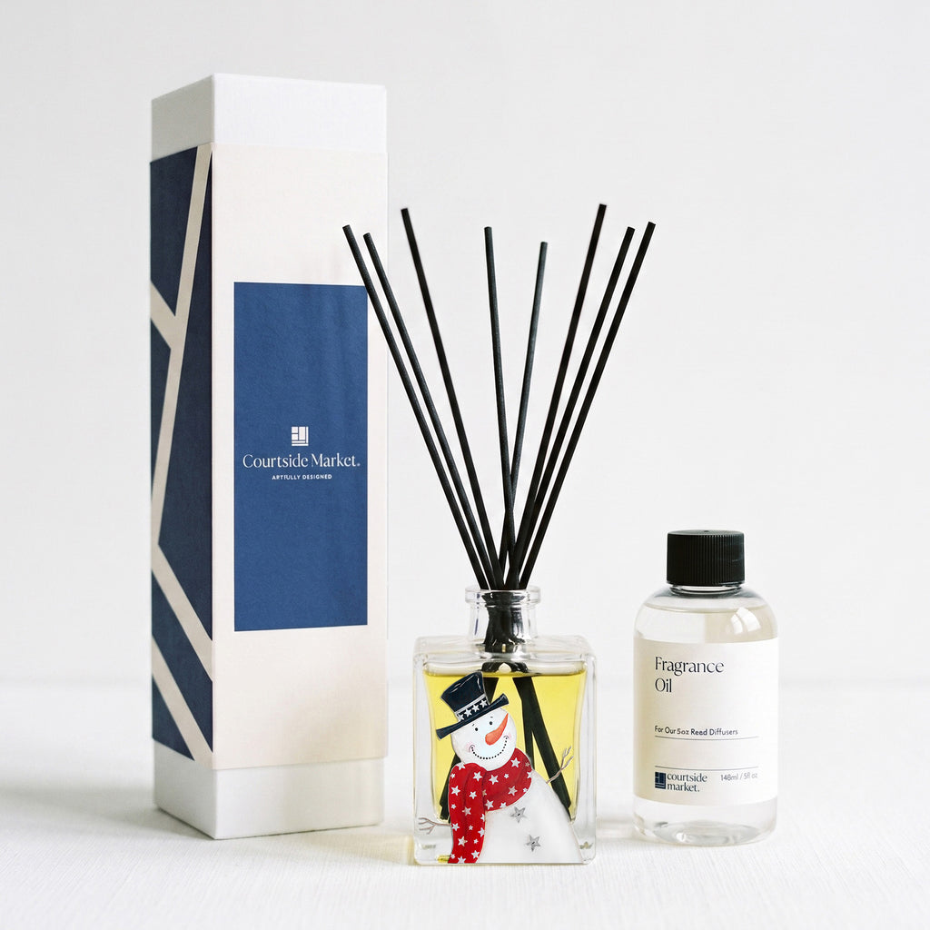 Happy, Jolly Snowman - Peppermint Sugar 5oz Oil Reed Diffuser Set