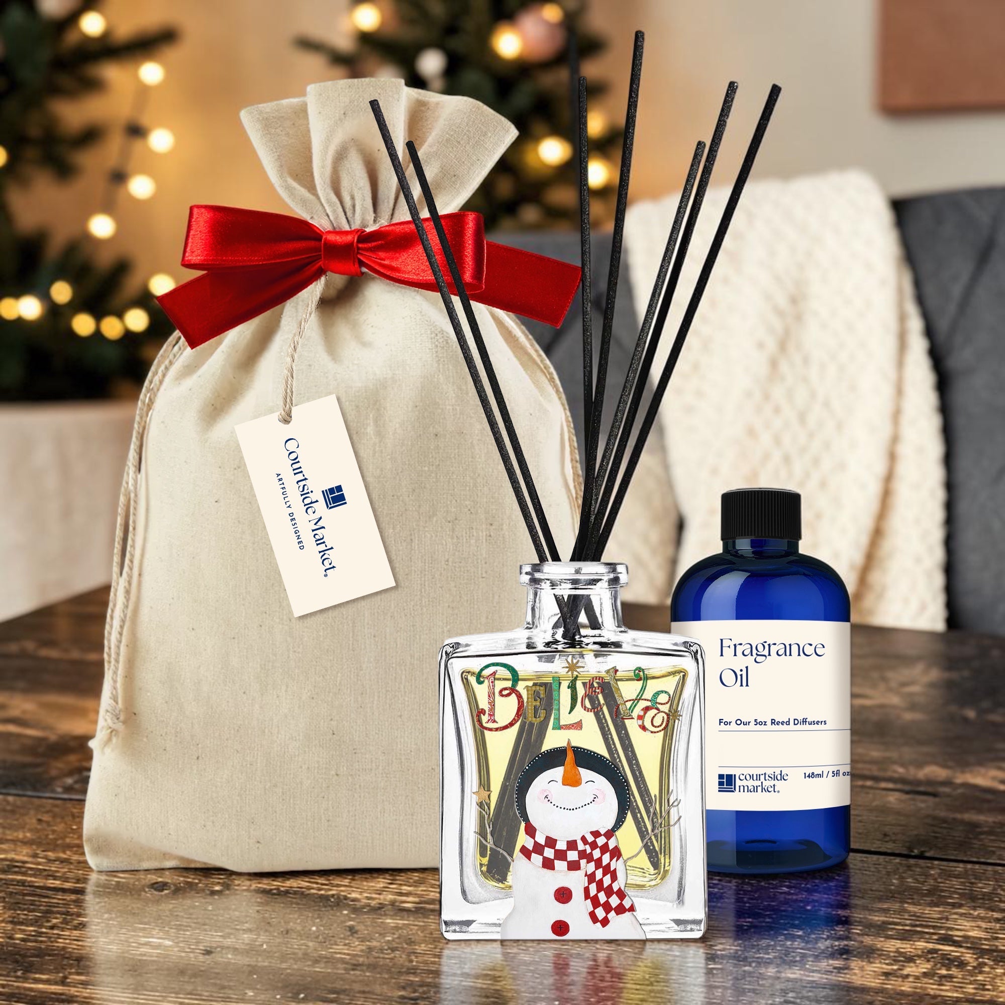 Believe - Winter Pine and Nutmeg Oil Reed Diffuser Set