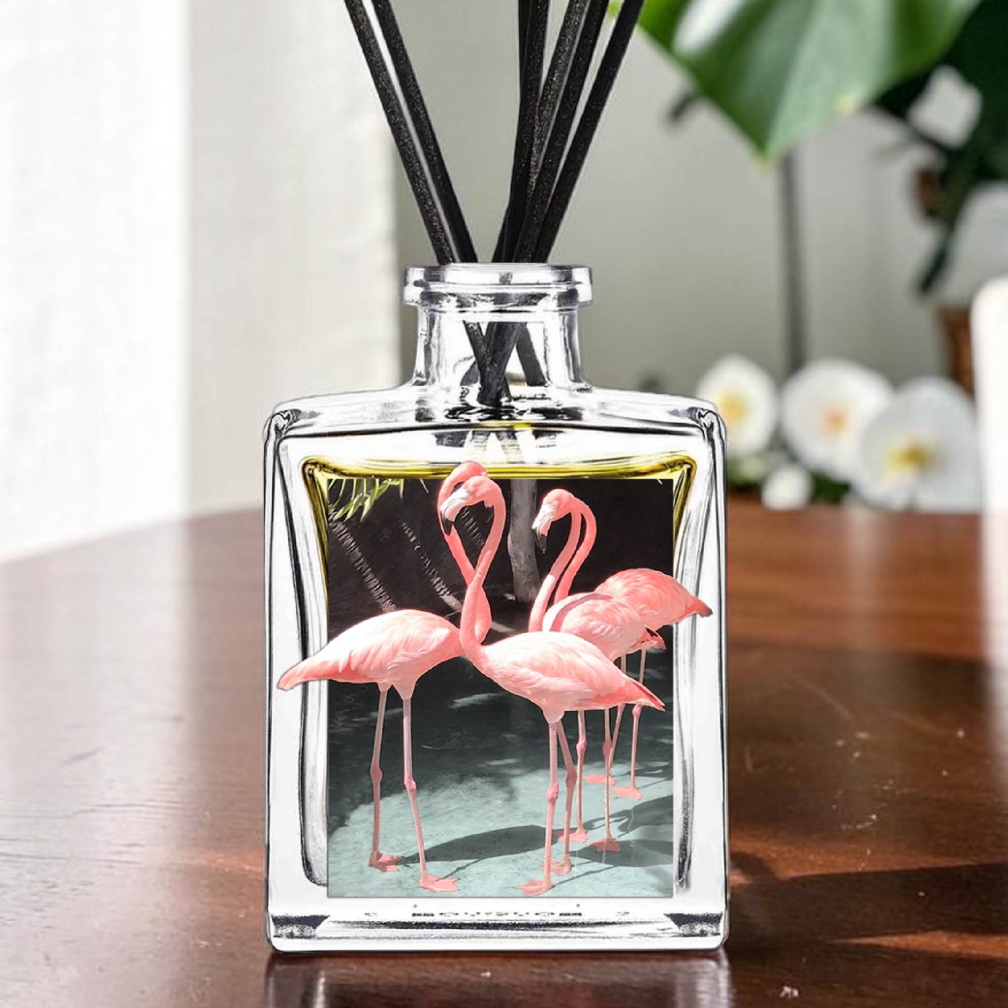 Flamingos - Pink Grapefruit & Sea Salt 5oz Oil Reed Diffuser Set
