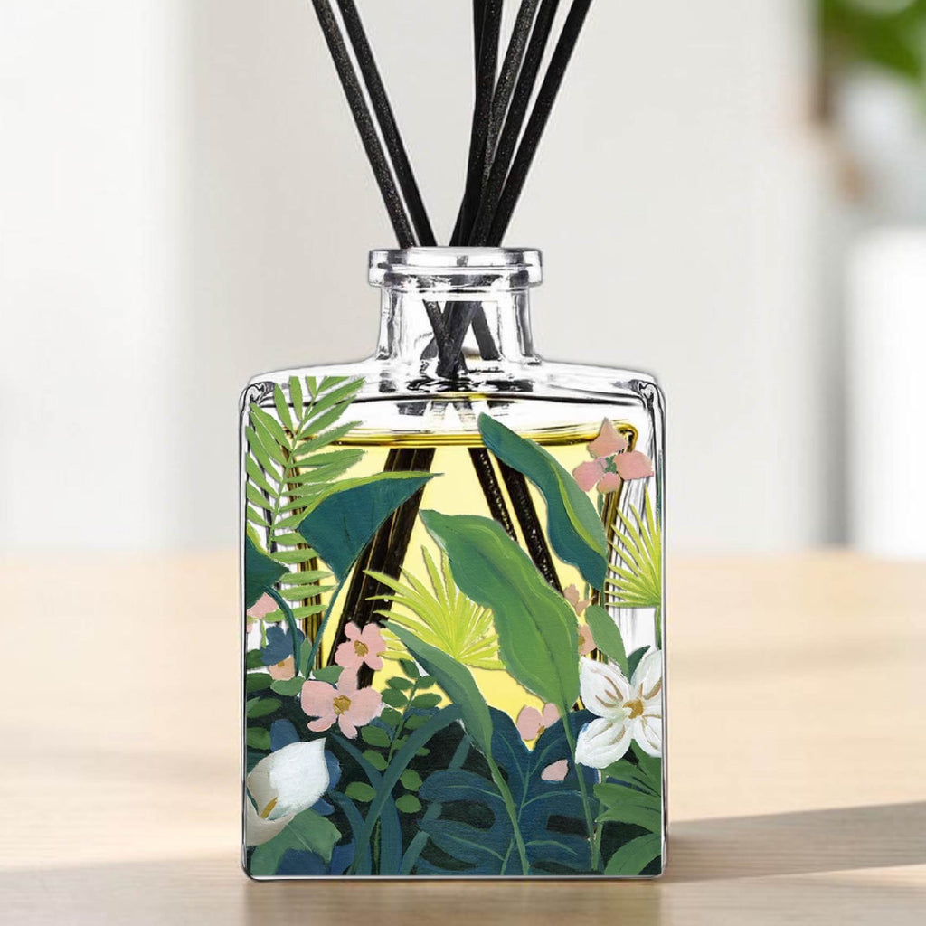 Tropical Florals - Hibiscus Vanilla 5oz Oil Reed Diffuser Set