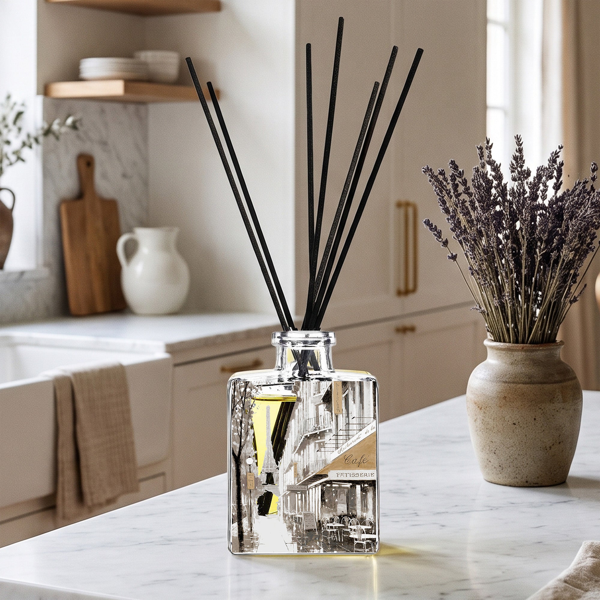 Paris Cafe - Caffe Latte 5oz Oil Reed Diffuser Set