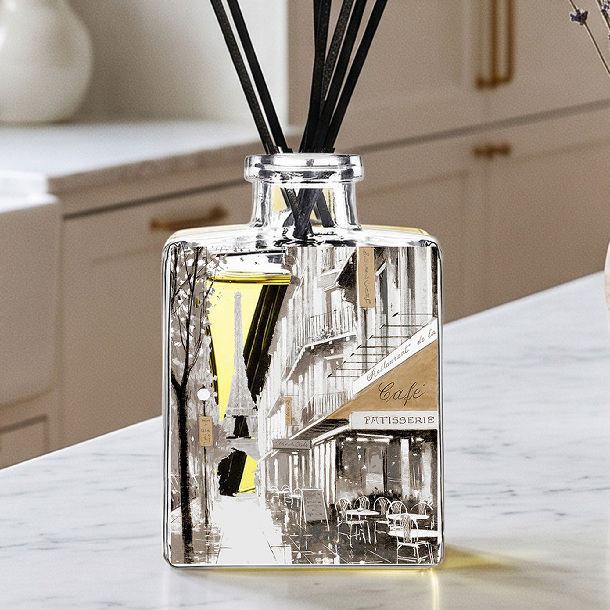 Paris Cafe - Caffe Latte 5oz Oil Reed Diffuser Set