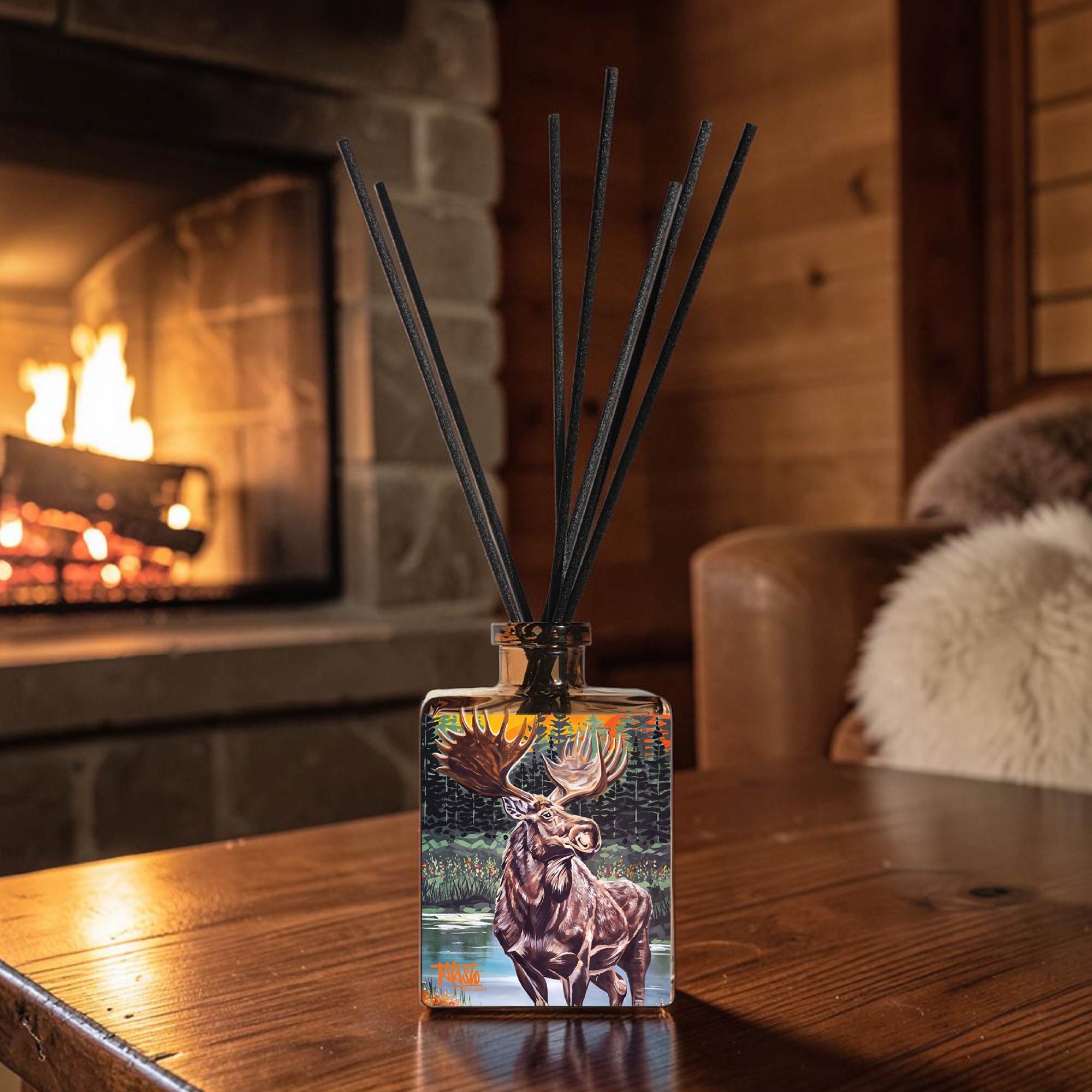 Moose - Pine Needle and Suede 5oz Oil Reed Diffuser by the Todd Laslo Collection