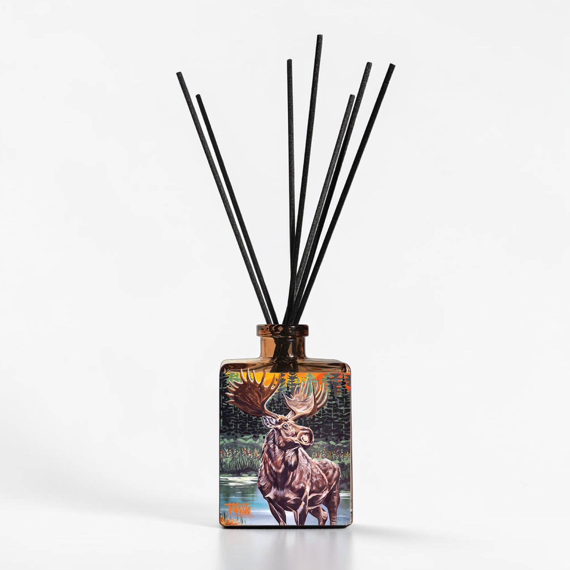 Moose - Pine Needle and Suede 5oz Oil Reed Diffuser by the Todd Laslo Collection