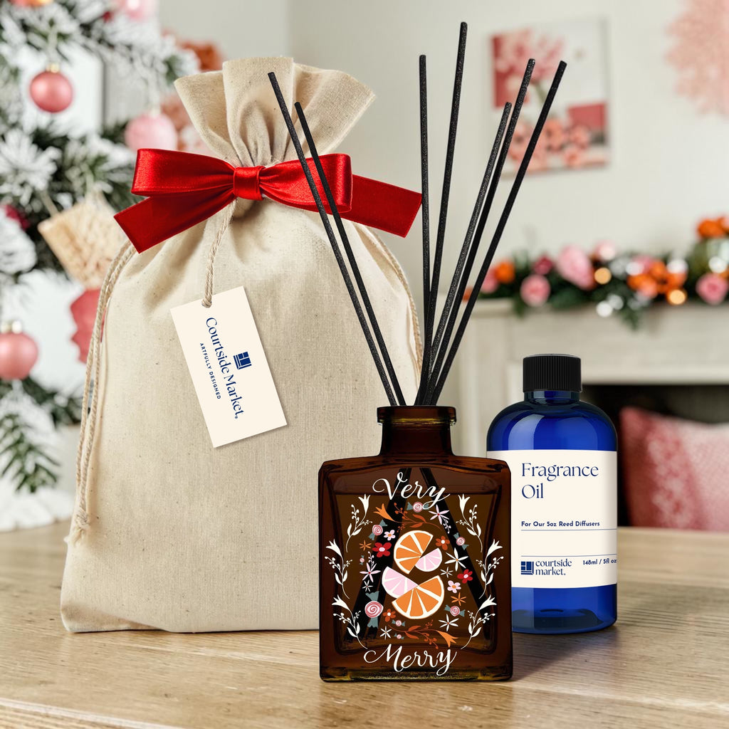 Very Merry - Candied Orange and Cinnamon Oil Reed Diffuser Set