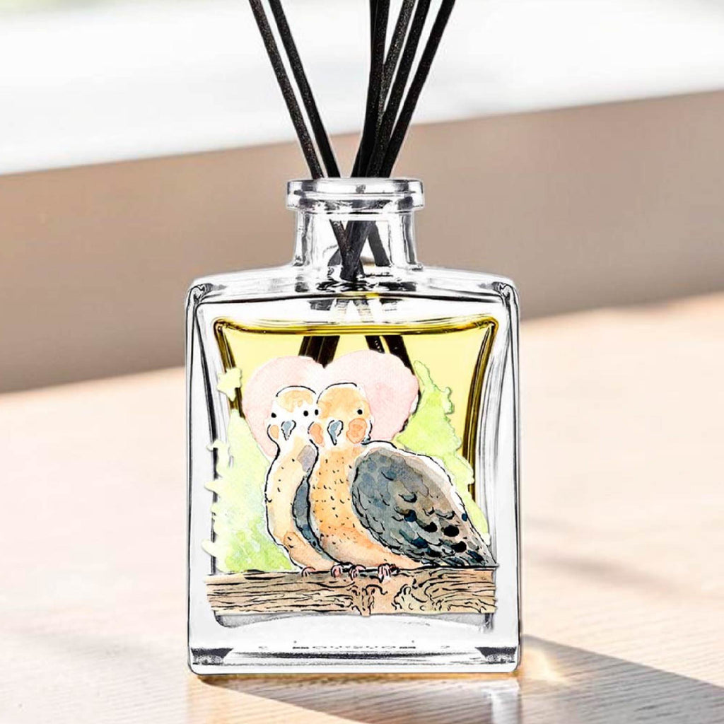 "Lovebirds" by Stephen Macquignon - Peach and Peony Oil Reed Diffuser