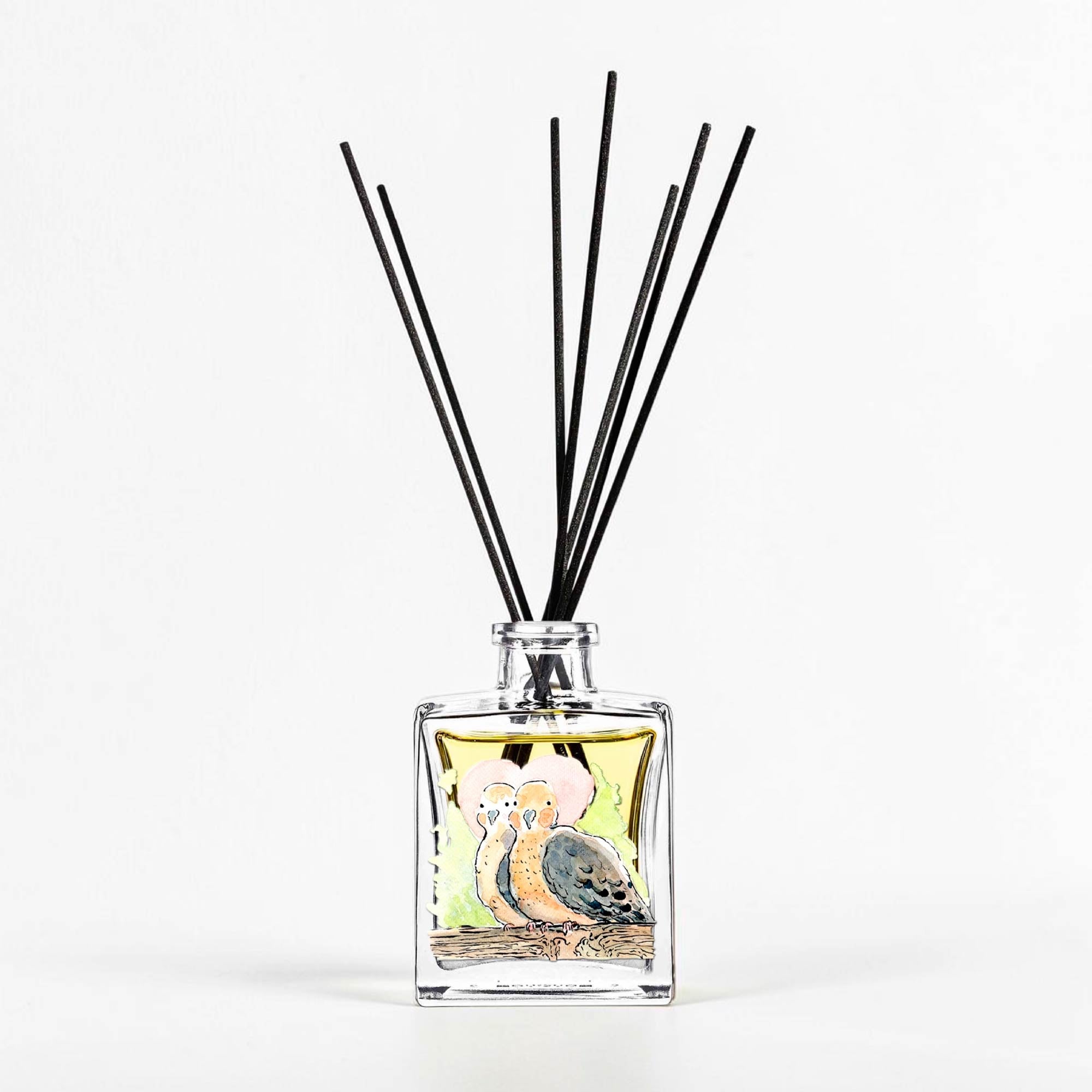 "Lovebirds" by Stephen Macquignon - Peach and Peony Oil Reed Diffuser
