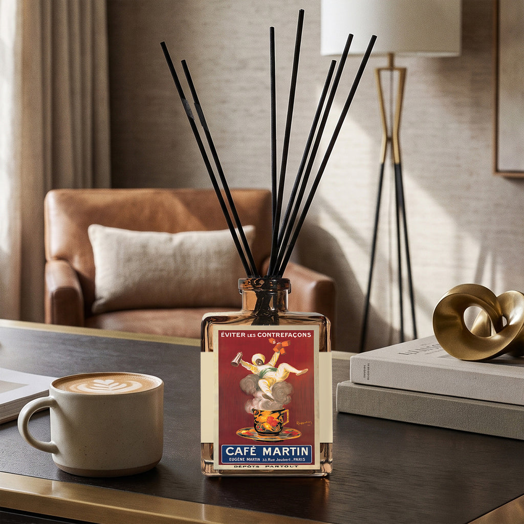 Cafe Martin - Caffe Latte 5oz Oil Reed Diffuser Set