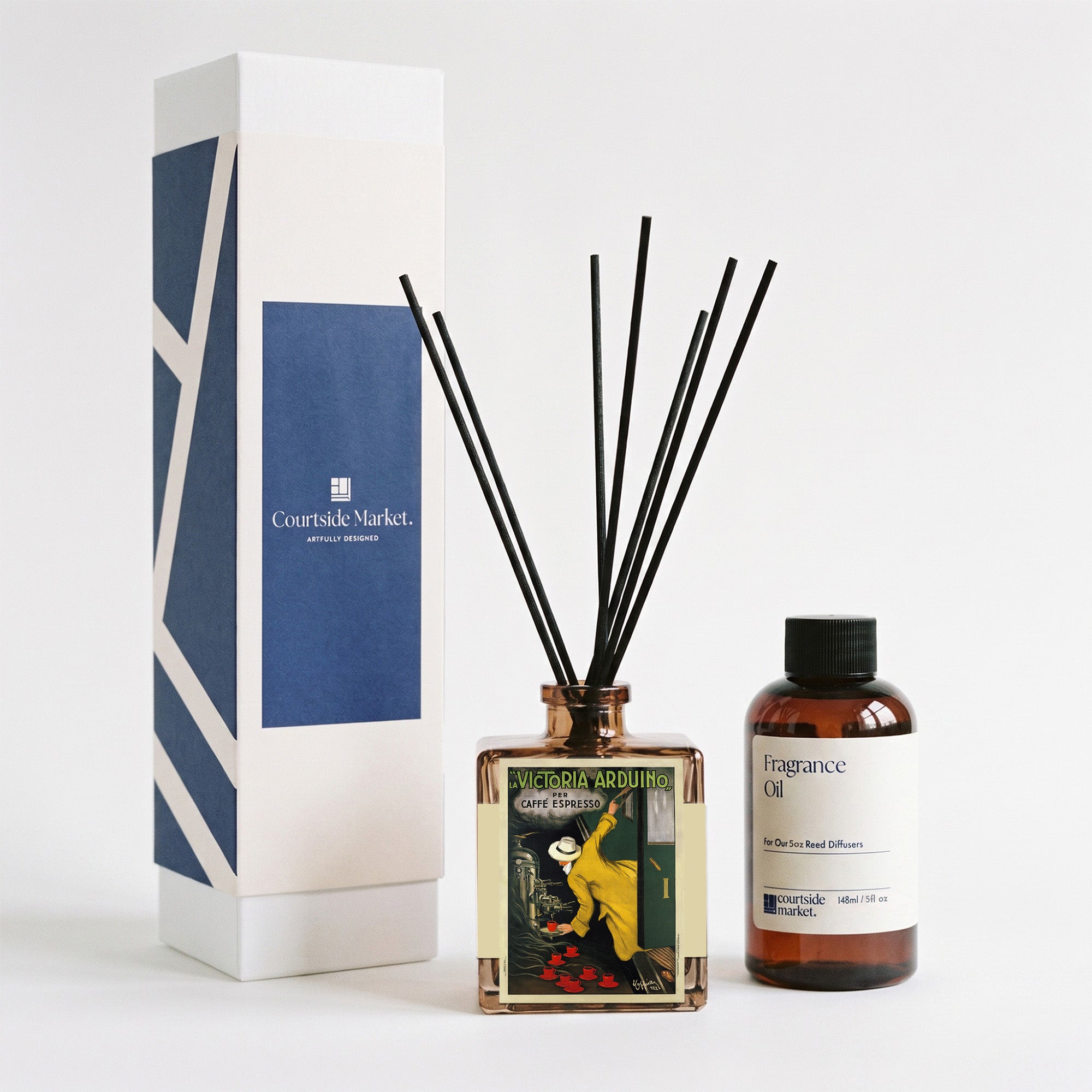 Caffe Espresso - Caffe Latte 5oz Oil Reed Diffuser Set