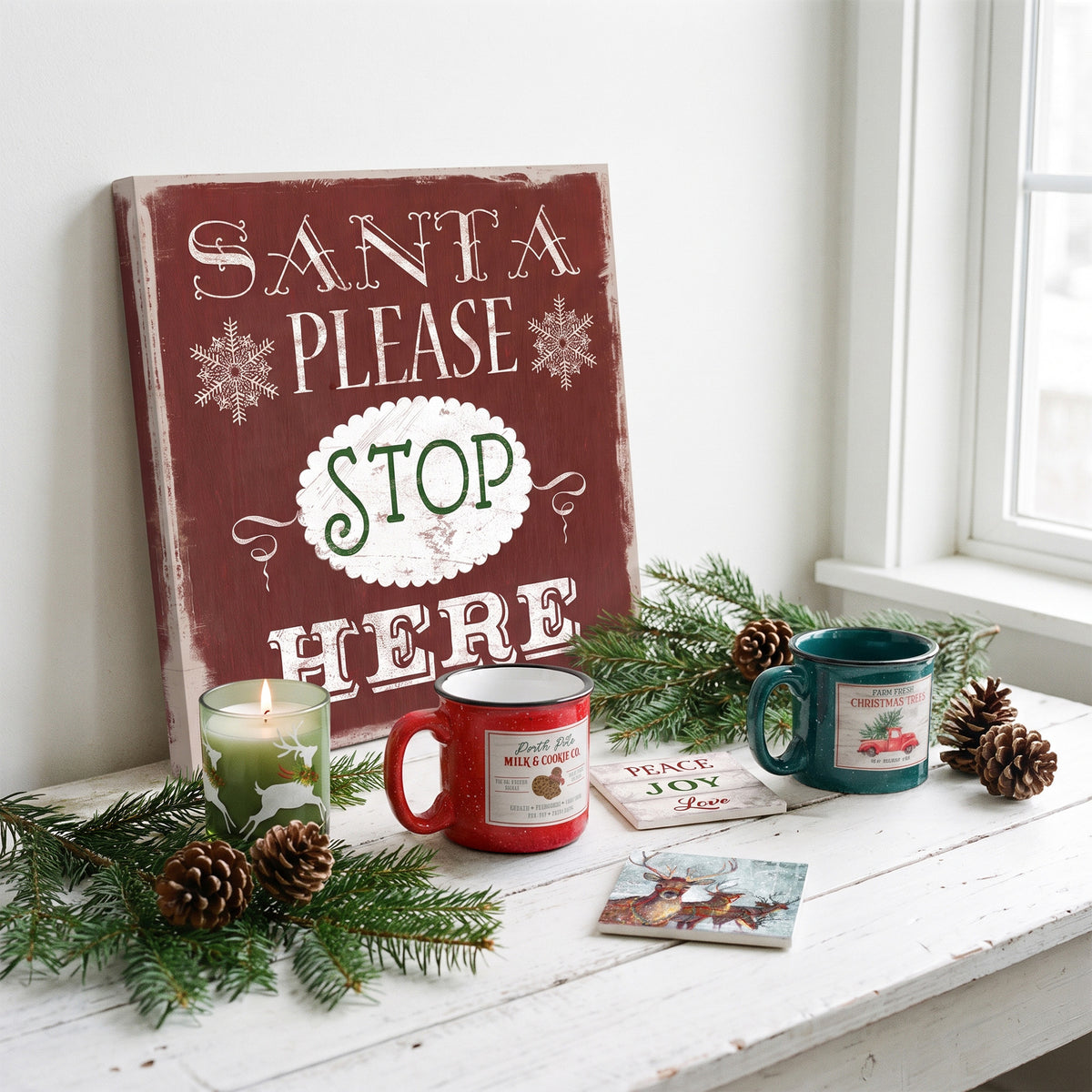 Classic Santa Christmas - 5 Piece Holiday Gift Set