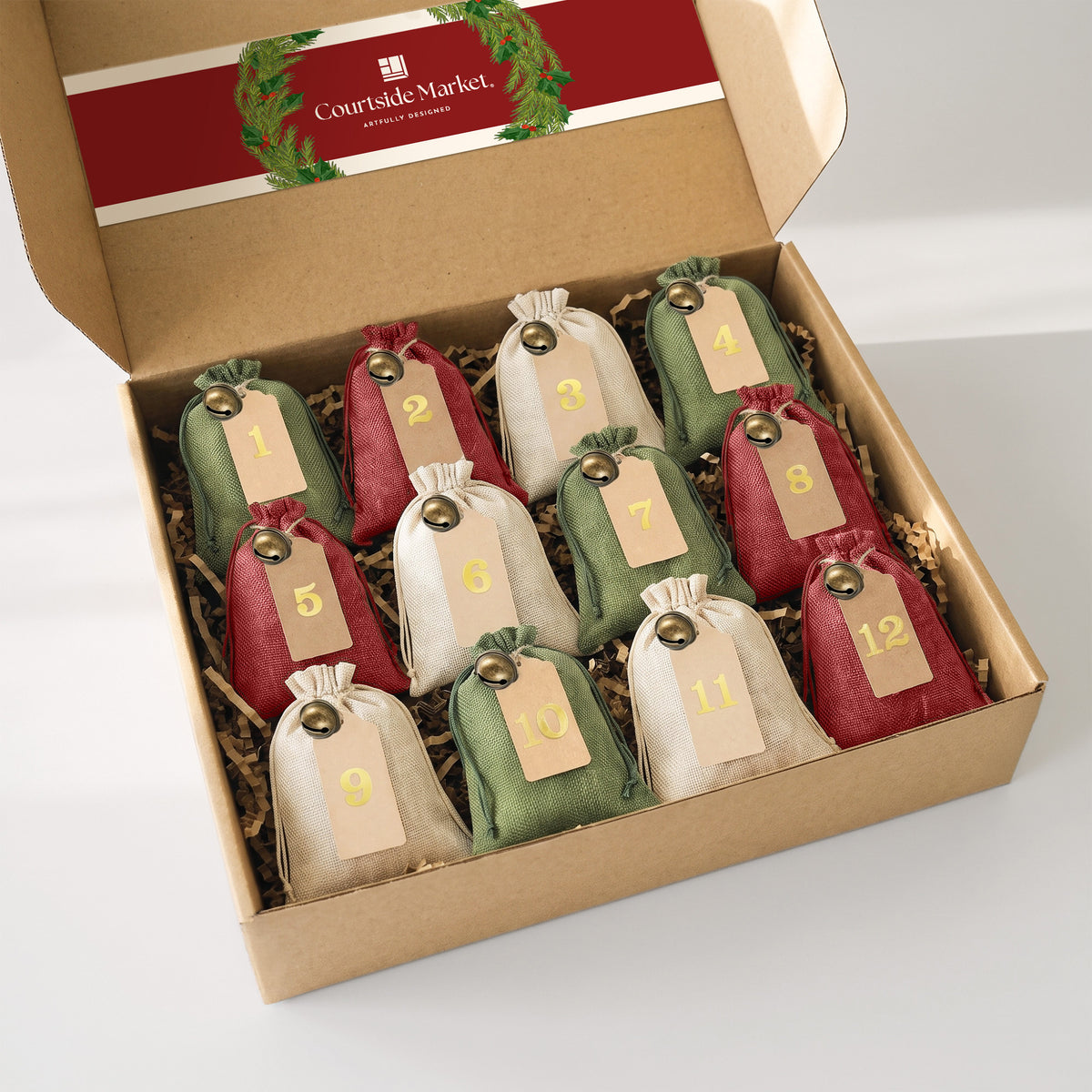 Courtside Market 12 Days of Christmas - Candle Advent Calendar Gift Set