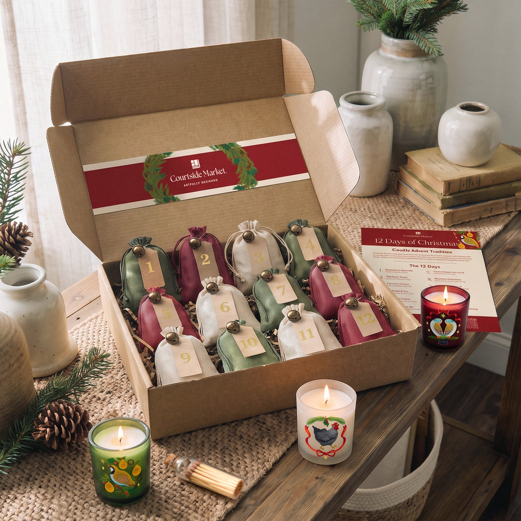 Courtside Market 12 Days of Christmas - Candle Advent Calendar Gift Set