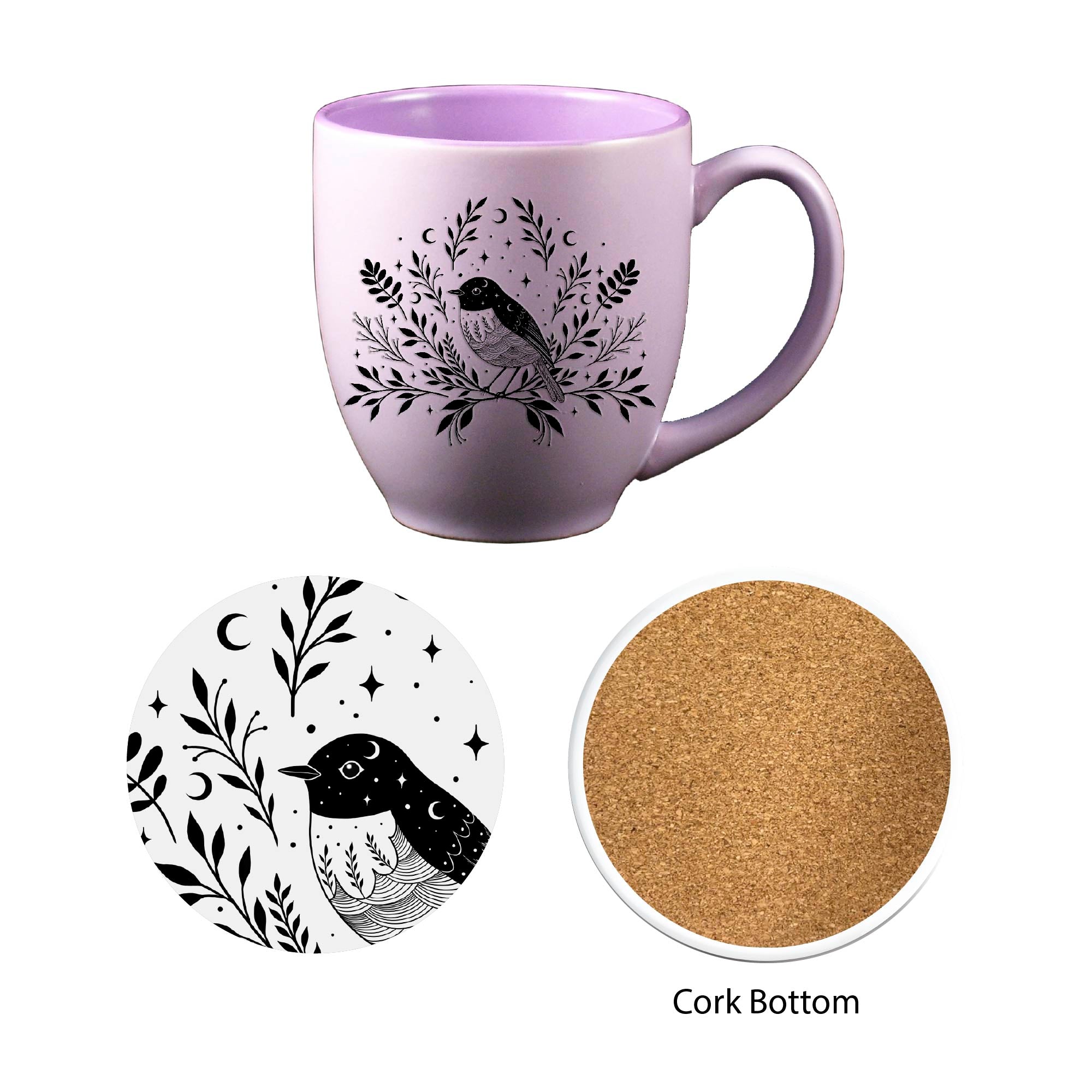 Bird Moon - Mug & Coaster Set