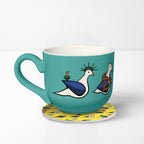NYC Pigeons - Mug and Coaster Set - Tine Bird Collection