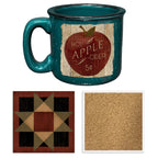 Hot Apple Cider | 15oz Ceramic Mug and Coaster Set