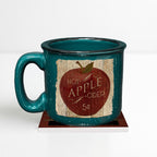 Hot Apple Cider | 15oz Ceramic Mug and Coaster Set