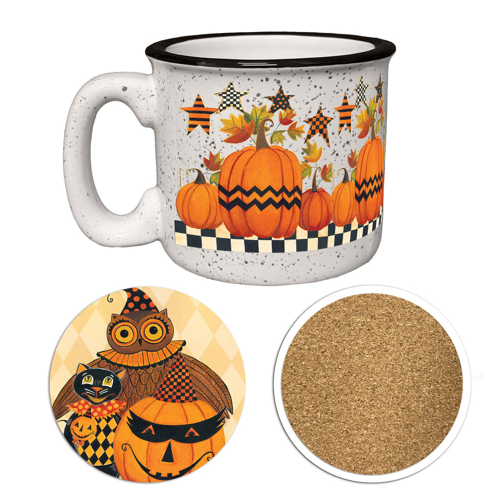 Festivities & Friends | 15oz Ceramic Mug and Coaster Set