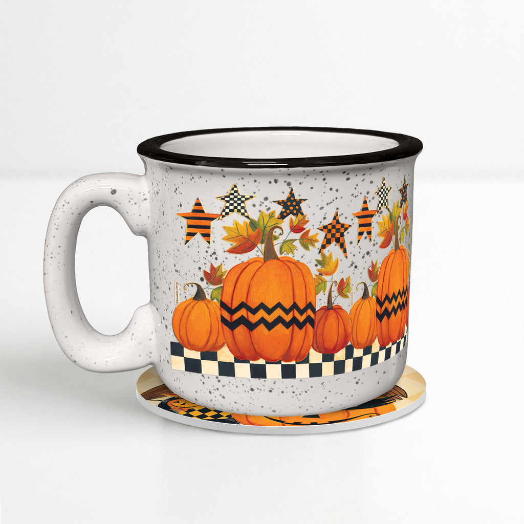 Festivities & Friends | 15oz Ceramic Mug and Coaster Set