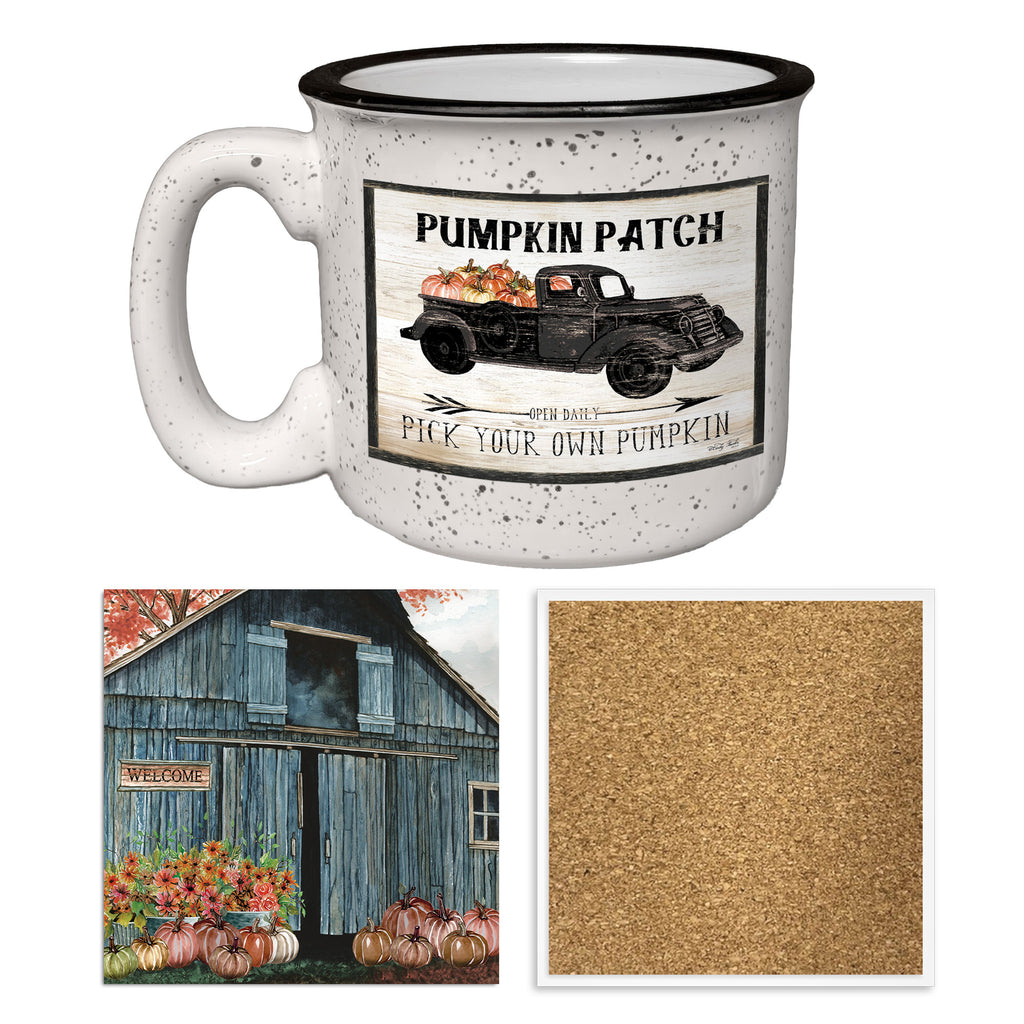 Off to the Pumpkin Patch | 15oz Ceramic Mug and Coaster Set