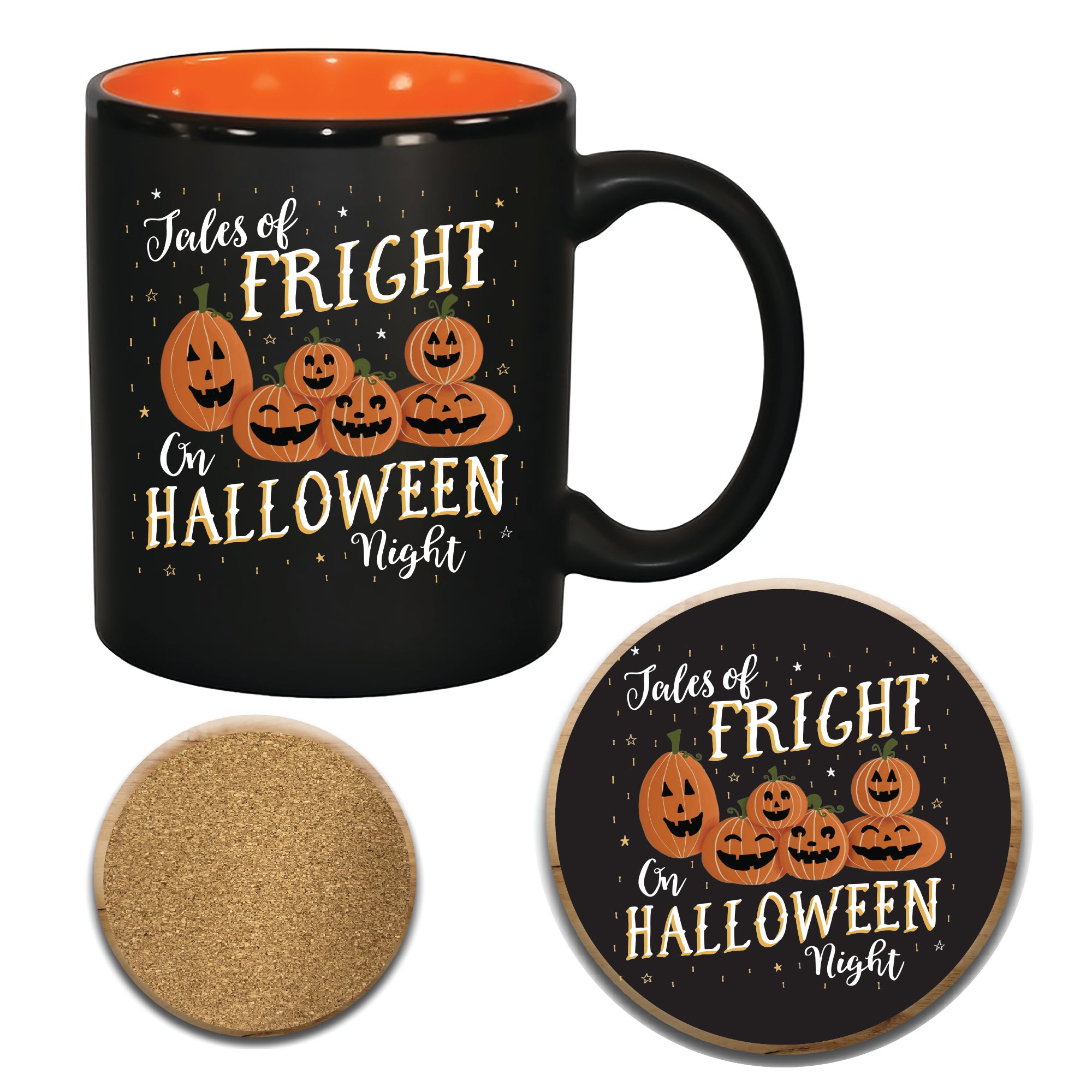 Night 11 oz Artisan Ceramic Mug & Coaster Set