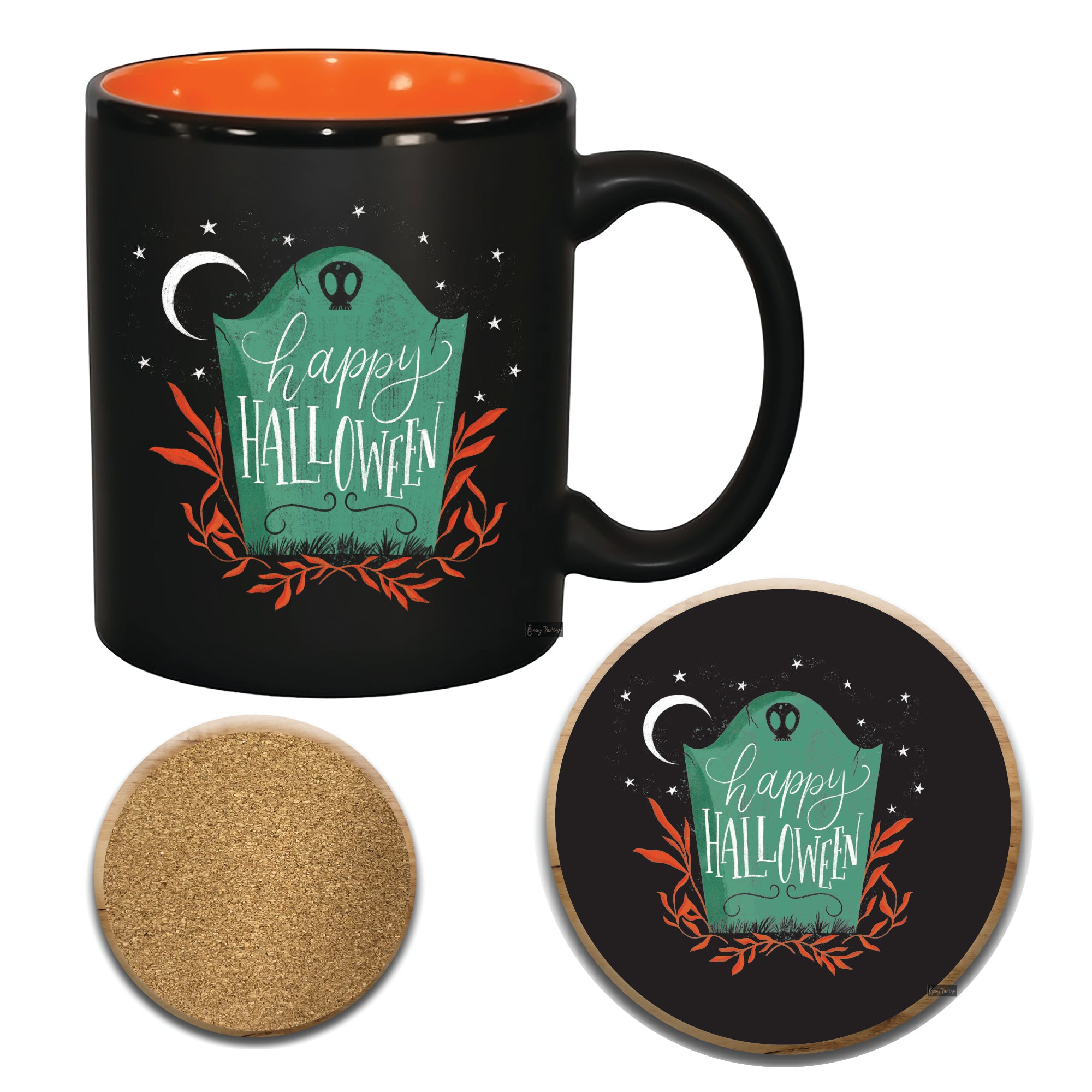 Happy Halloween 11 oz Ceramic Mug & Coaster Set