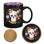 Skull Candy 11 oz Artisan Ceramic Mug & Coaster Set