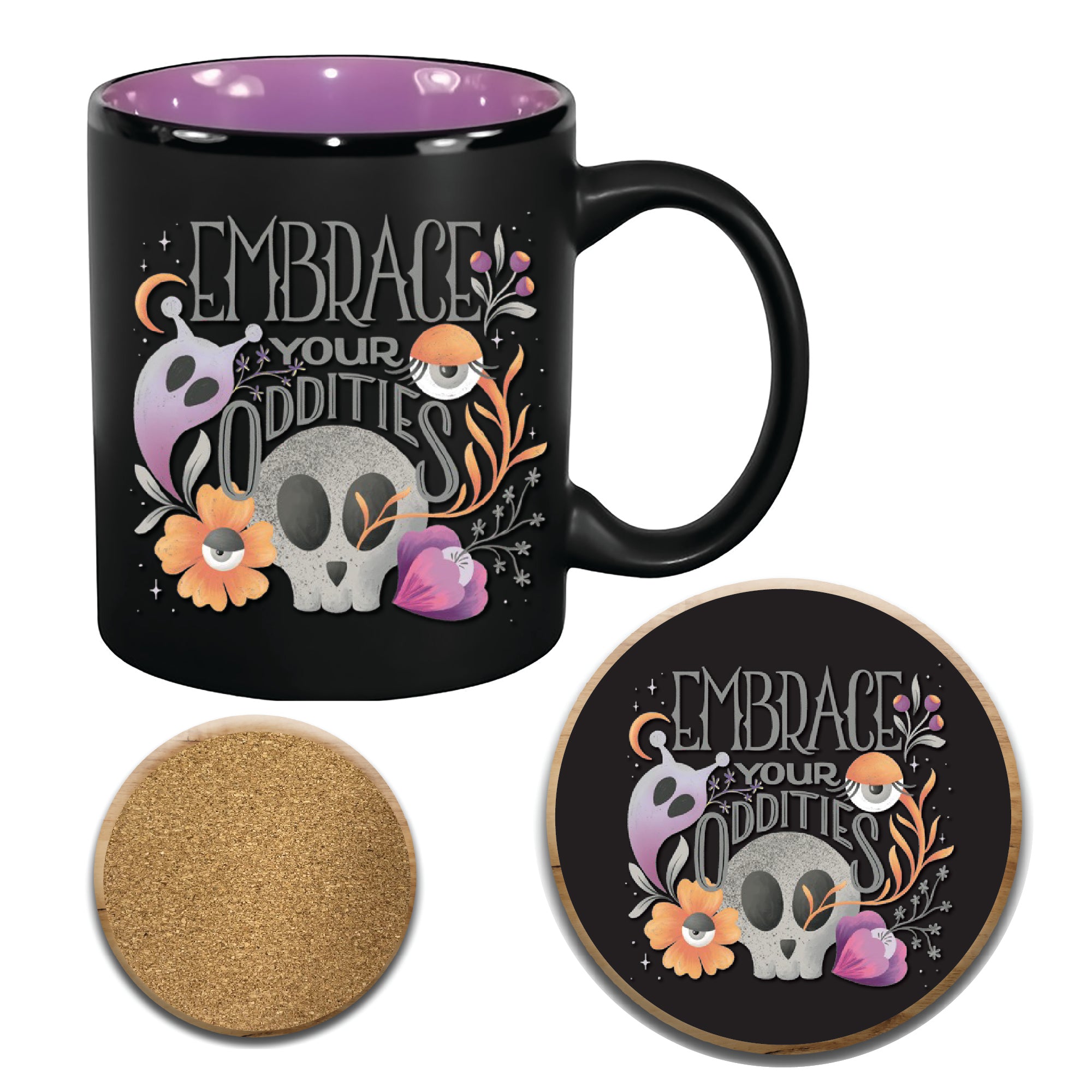 Embrace 11 oz Artisan Ceramic Mug & Coaster Set