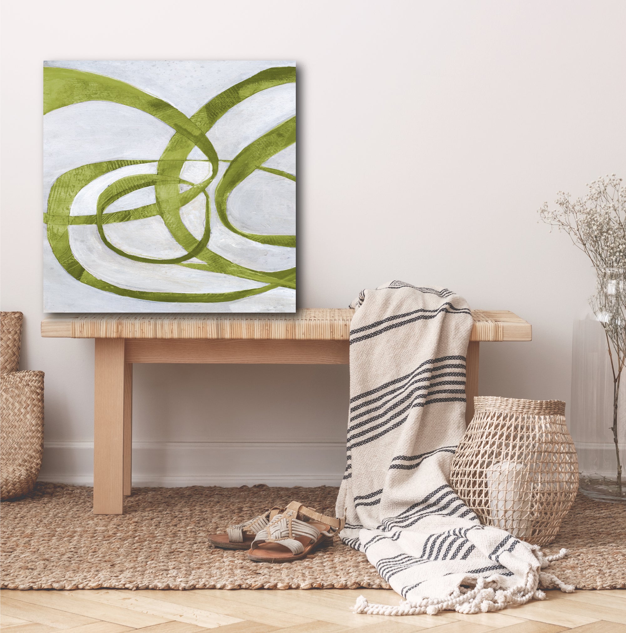 Abstract Chartreuse - Gallery Wrapped Canvas