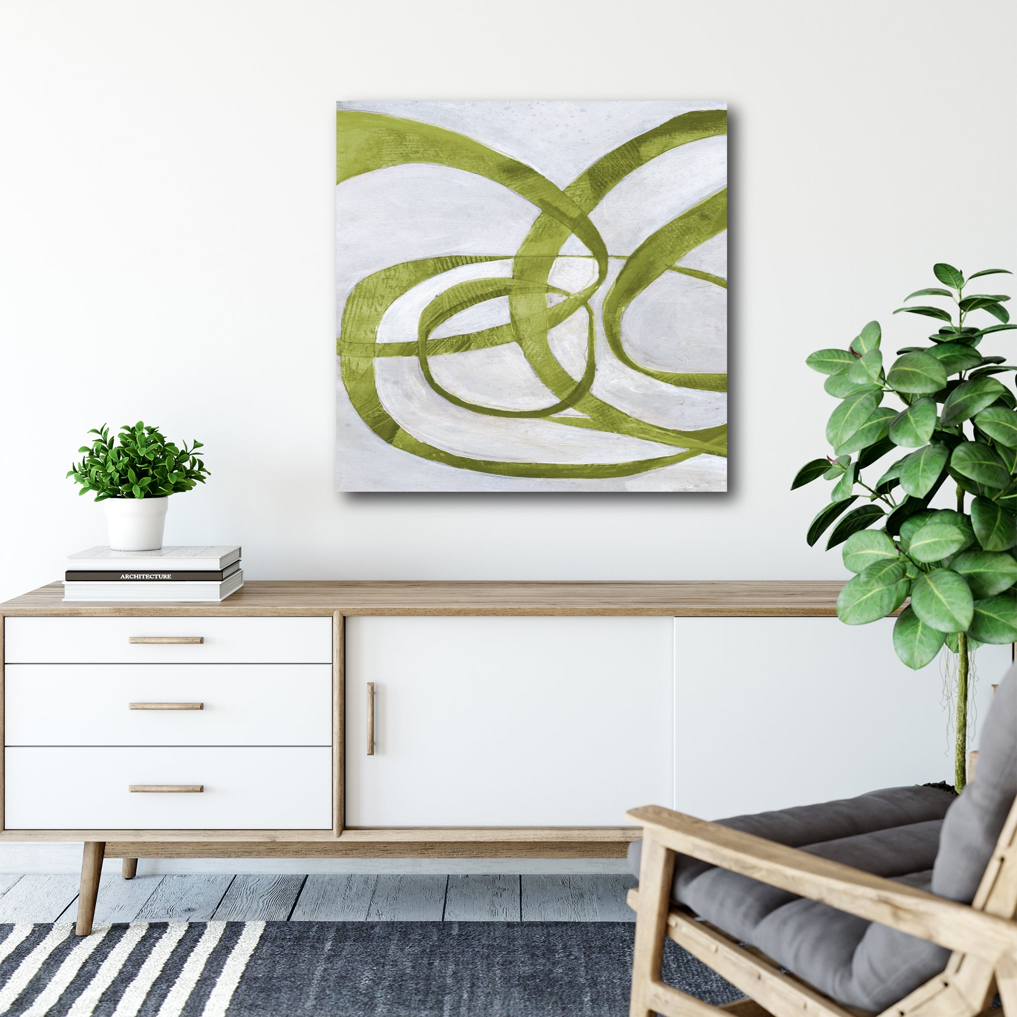 Abstract Chartreuse - Gallery Wrapped Canvas