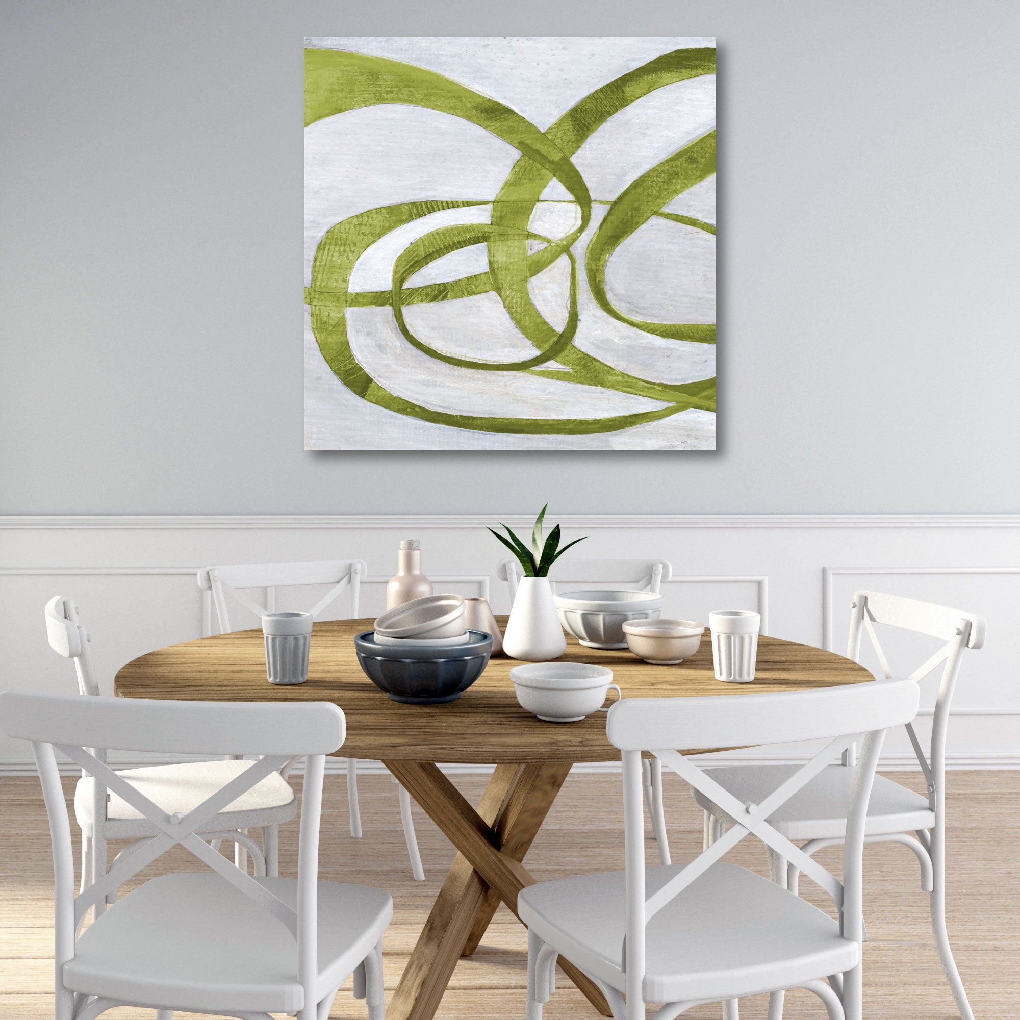 Abstract Chartreuse - Gallery Wrapped Canvas