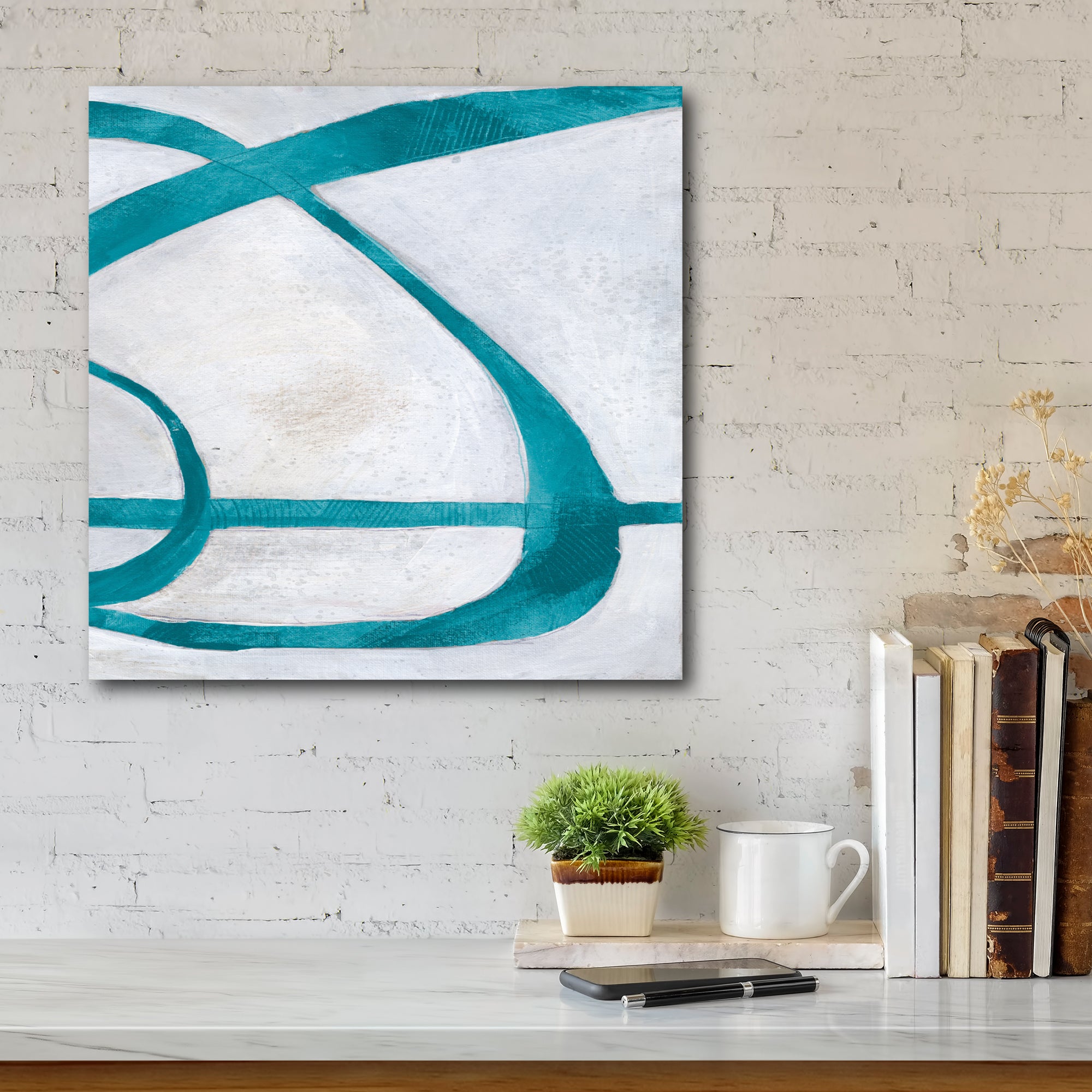 Abstract Turquoise - Gallery Wrapped Canvas – Courtside Market