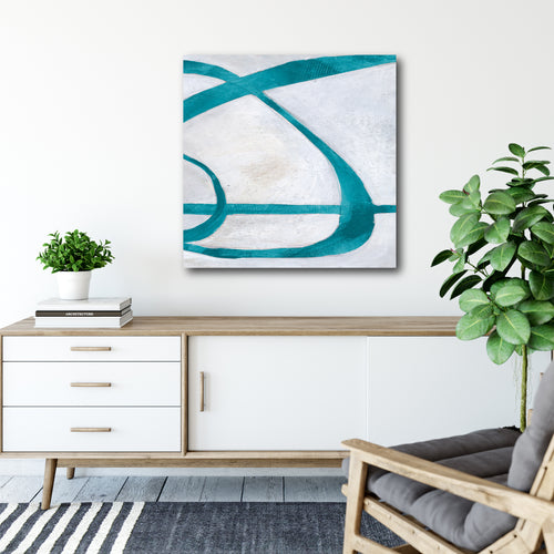 Abstract Turquoise - Gallery Wrapped Canvas