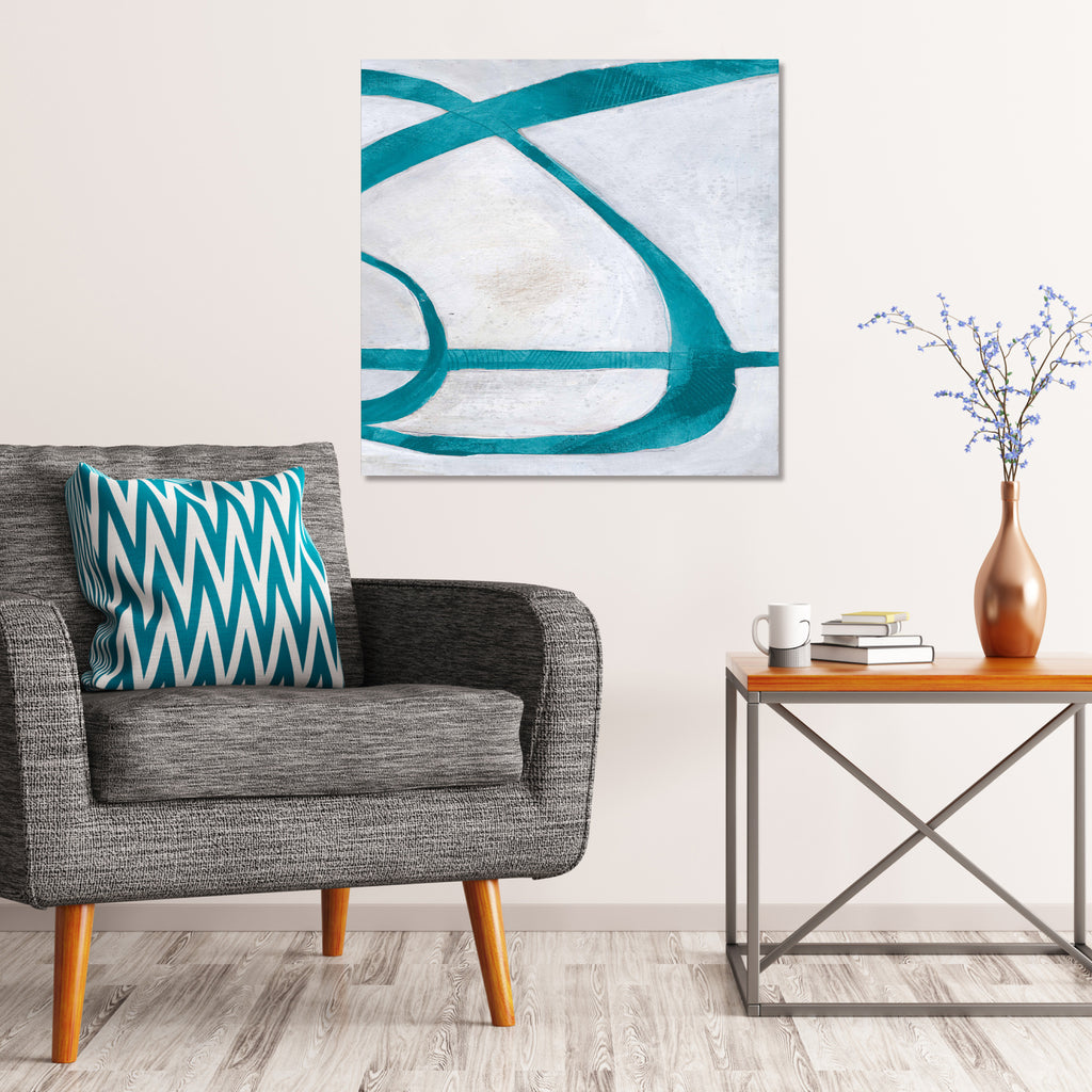 Abstract Turquoise - Gallery Wrapped Canvas
