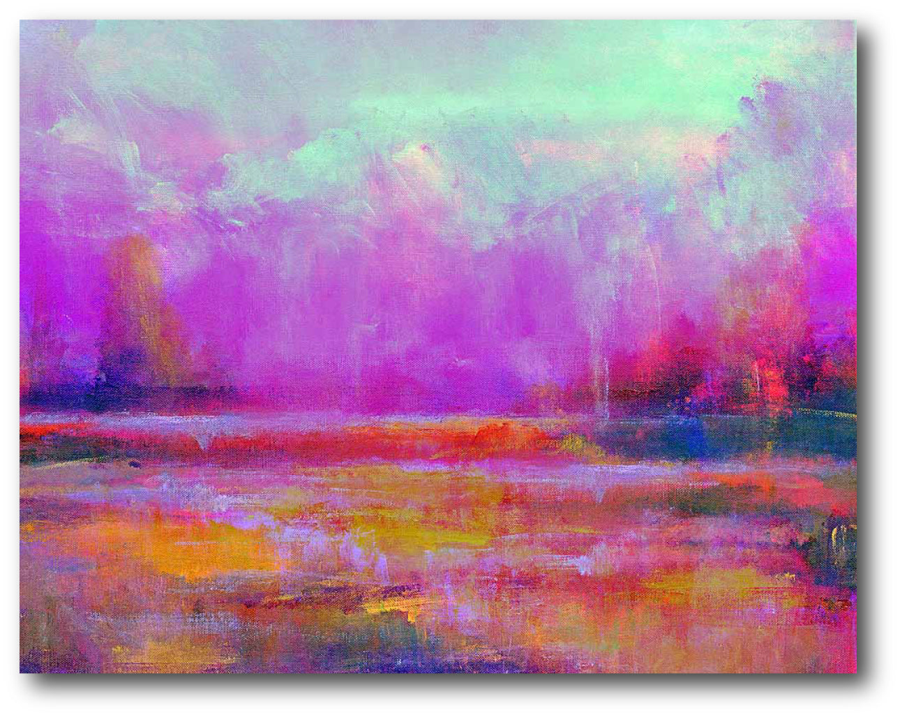 Fuchsia Landscape - Gallery Wrapped Canvas