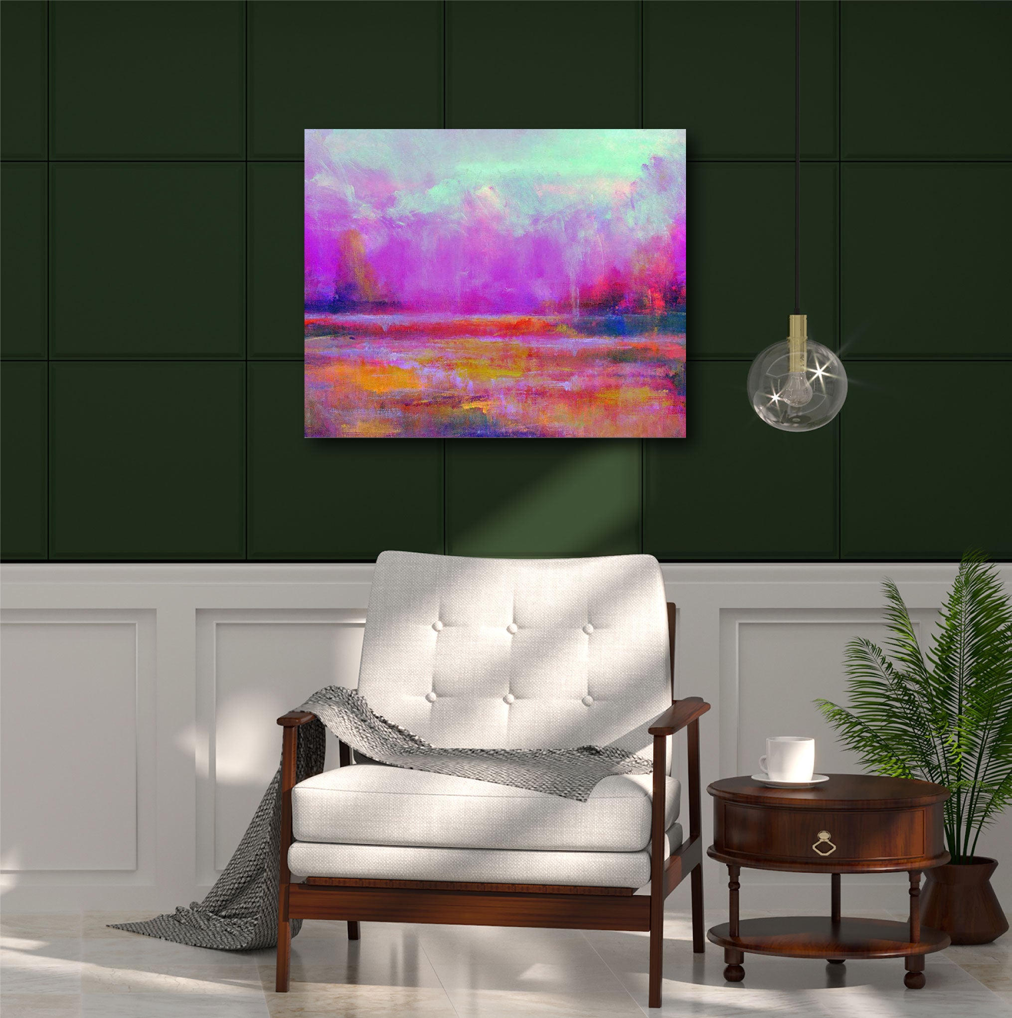 Fuchsia Landscape - Gallery Wrapped Canvas