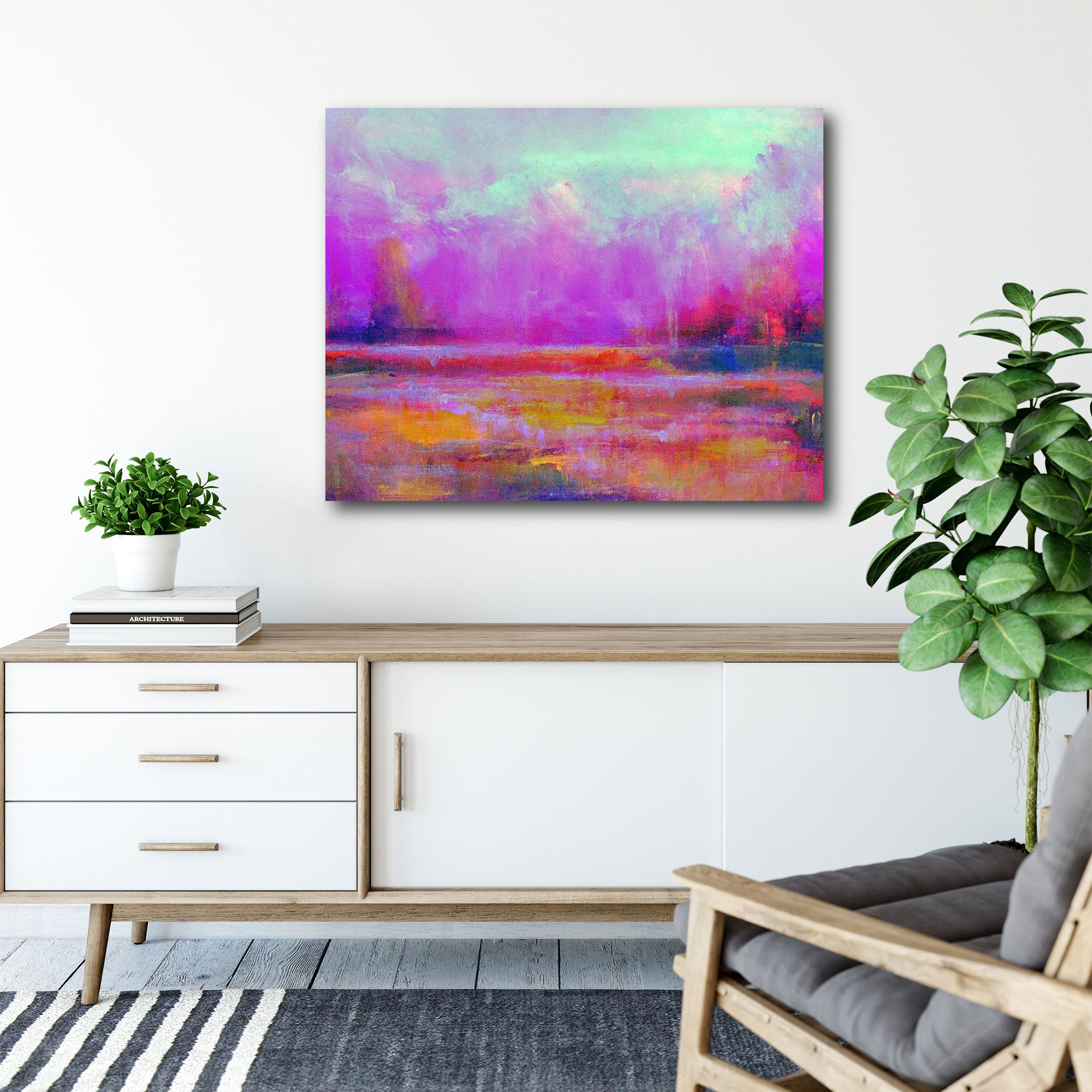 Fuchsia Landscape - Gallery Wrapped Canvas