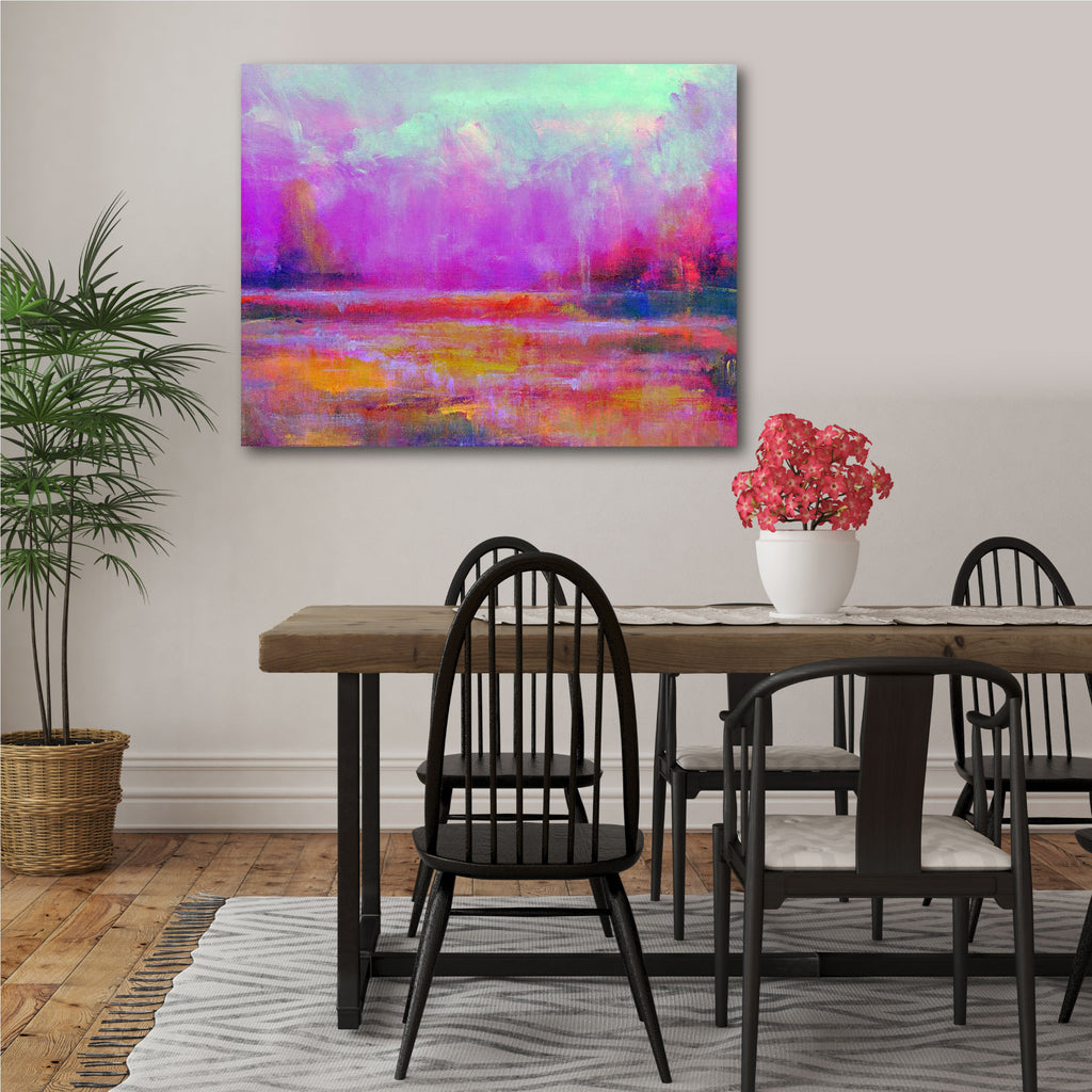 Fuchsia Landscape - Gallery Wrapped Canvas