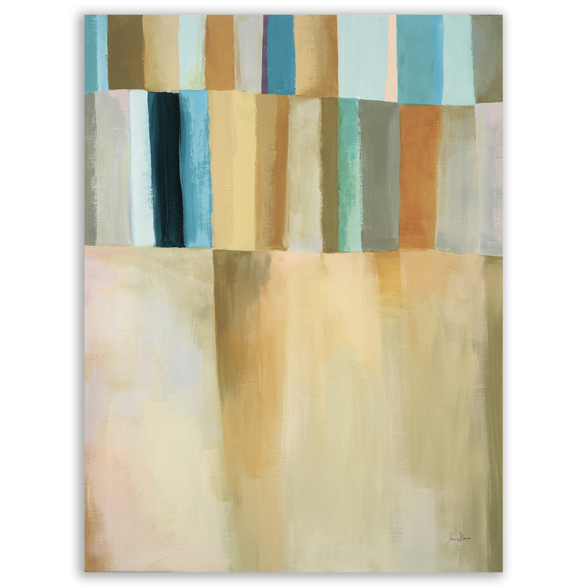 Coastal Stripes I - Gallery-Wrapped Canvas Wall Art