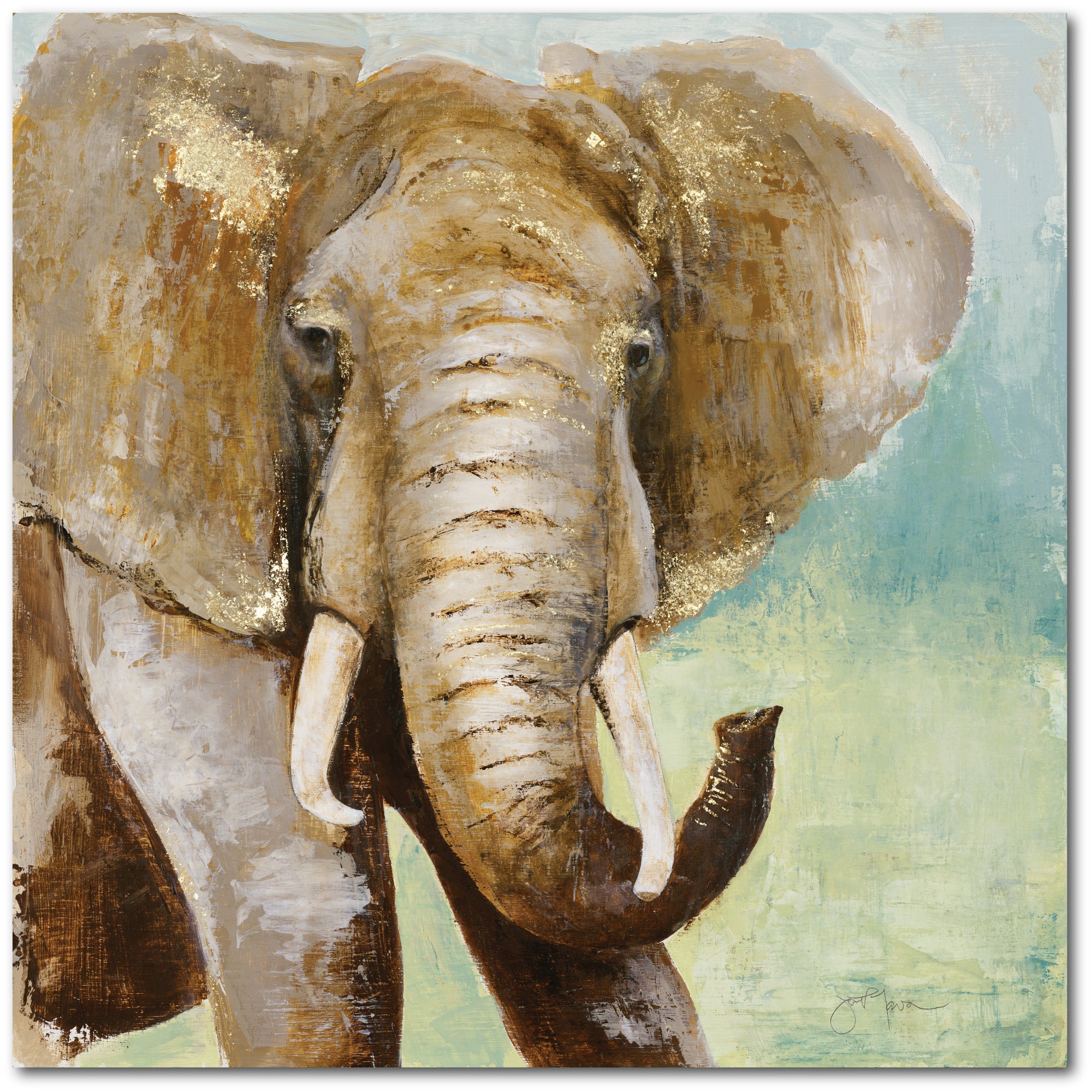 Painterly Elephant - Gallery Wrapped Canvas