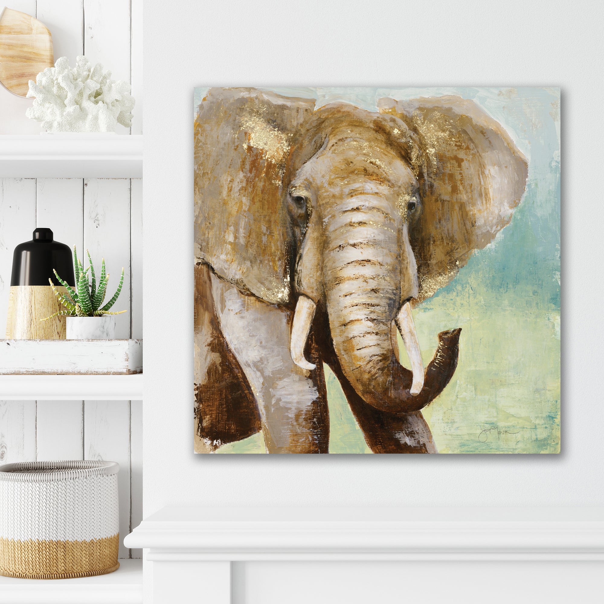 Painterly Elephant - Gallery Wrapped Canvas